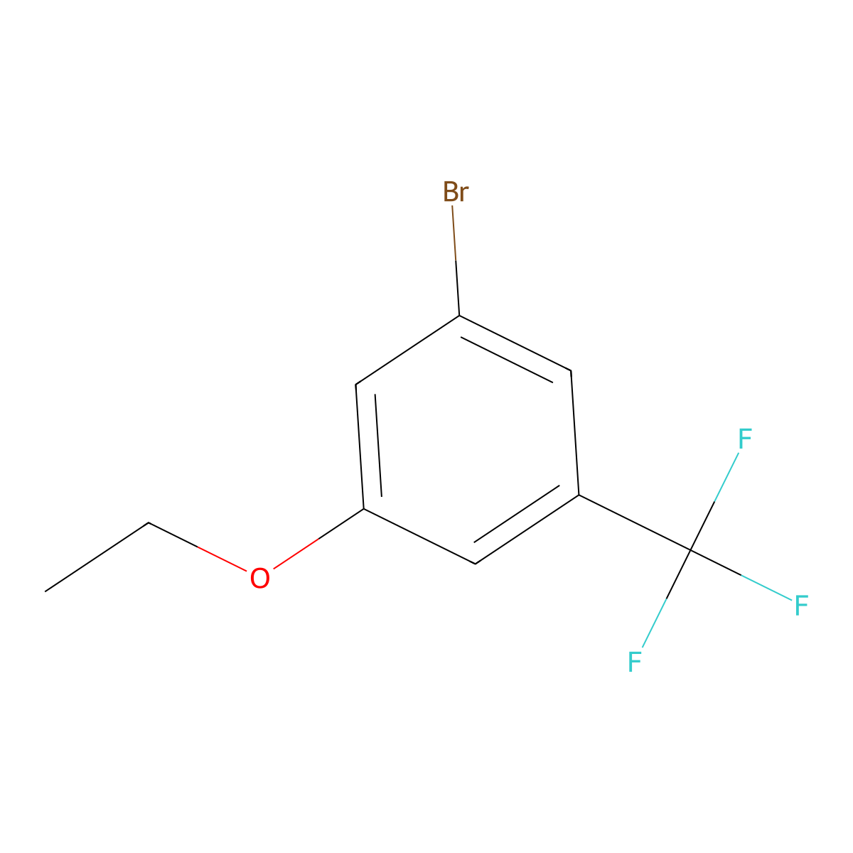 1-Bromo-3-(trifluoromethyl)-5-ethoxybenzene molecular structure, CAS 1310416-62-6