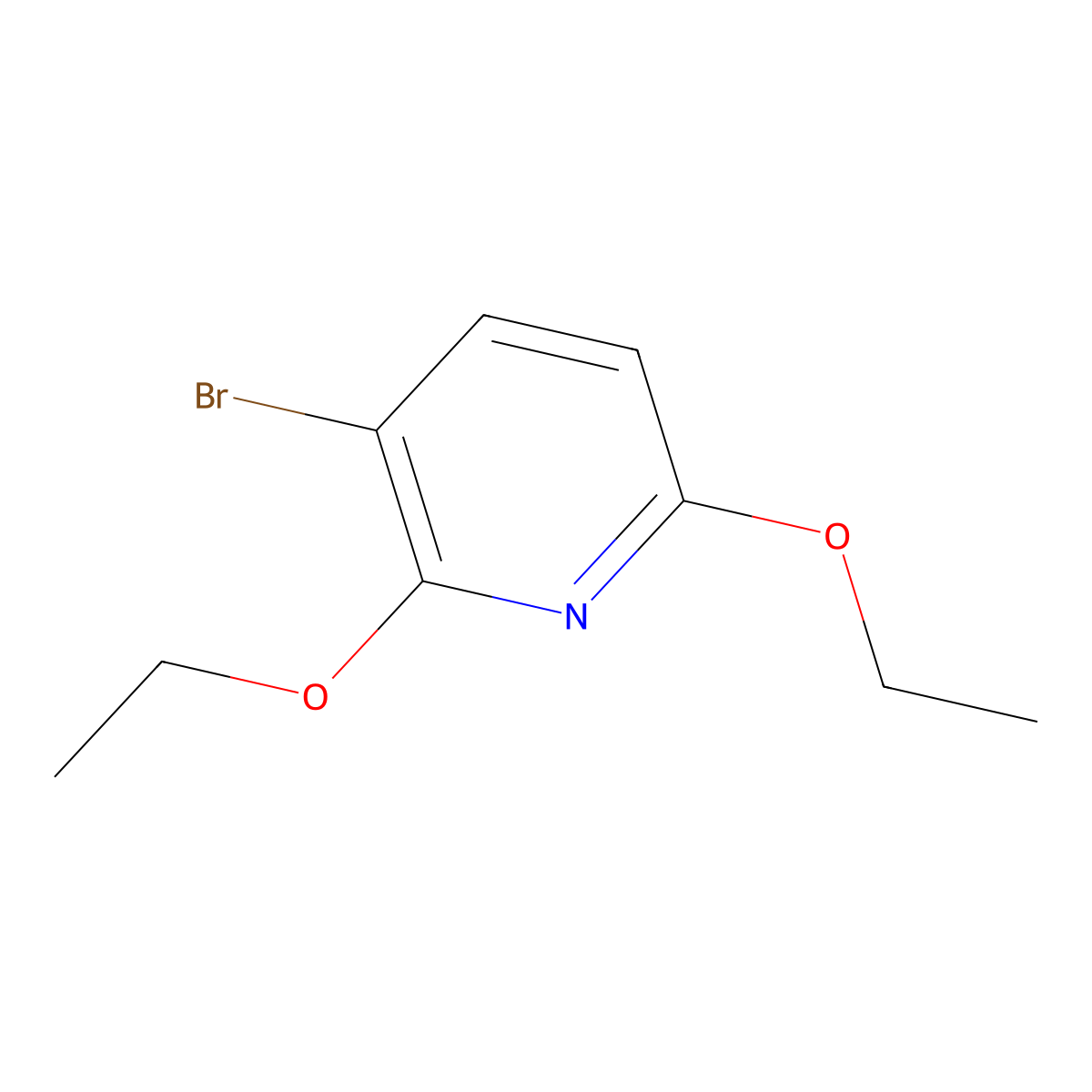 3-Bromo-2,6-diethoxypyridine molecular structure, CAS 1310416-63-7