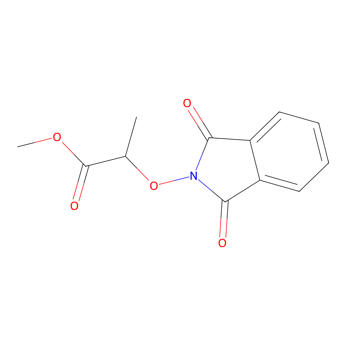 methyl 2-[(1,3-dioxo-1,3-dihydro-2H-isoindol-2-yl)oxy]propanoate molecular structure, CAS 131042-52-9