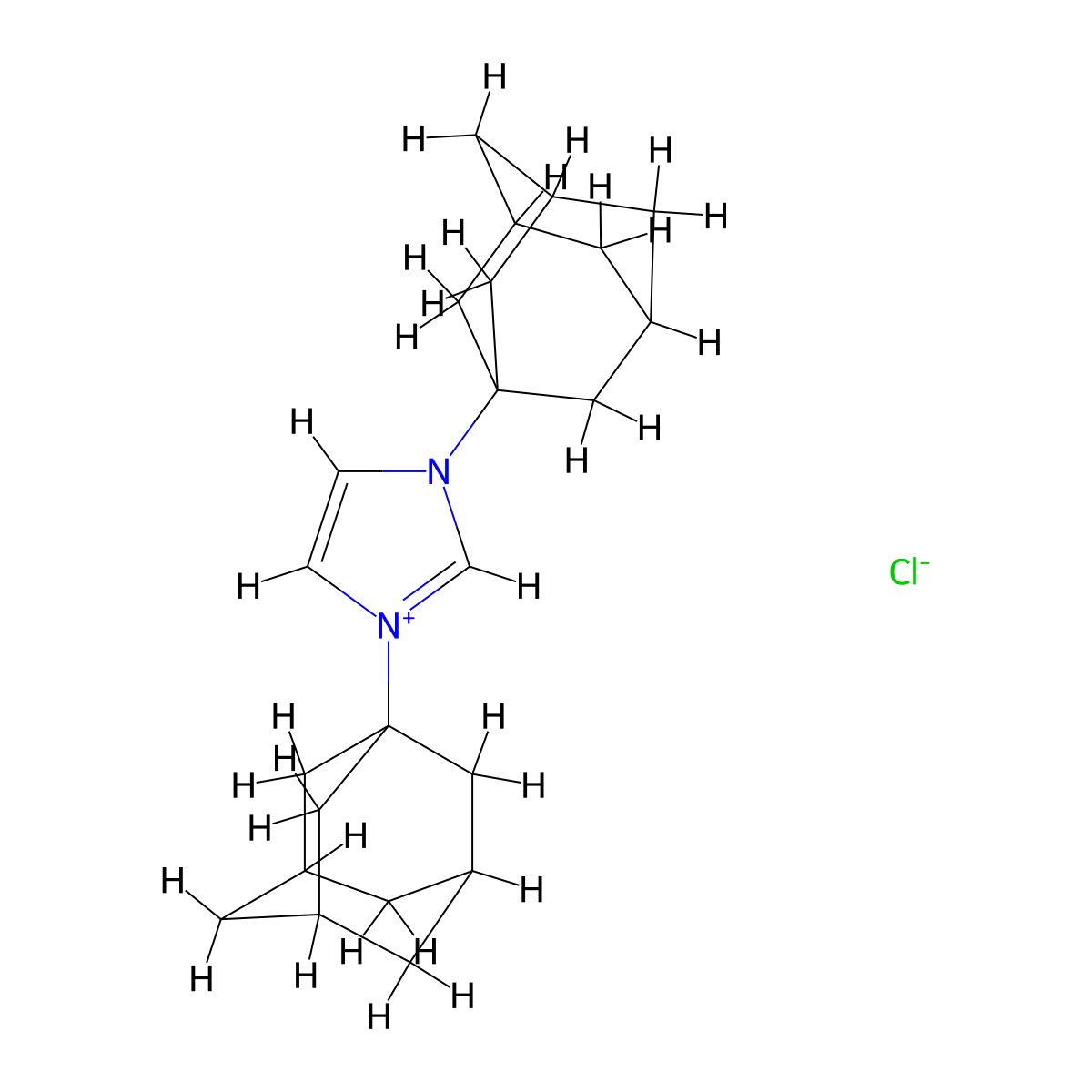 1,3-Di(adamantan-1-yl)-1H-imidazol-3-ium chloride molecular structure, CAS 131042-78-9