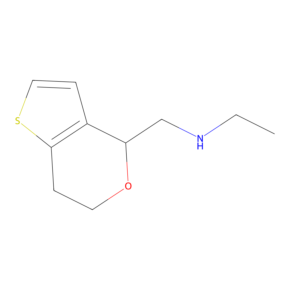 ethyl({4H,6H,7H-thieno[3,2-c]pyran-4-yl}methyl)amine molecular structure, CAS 1310424-31-7