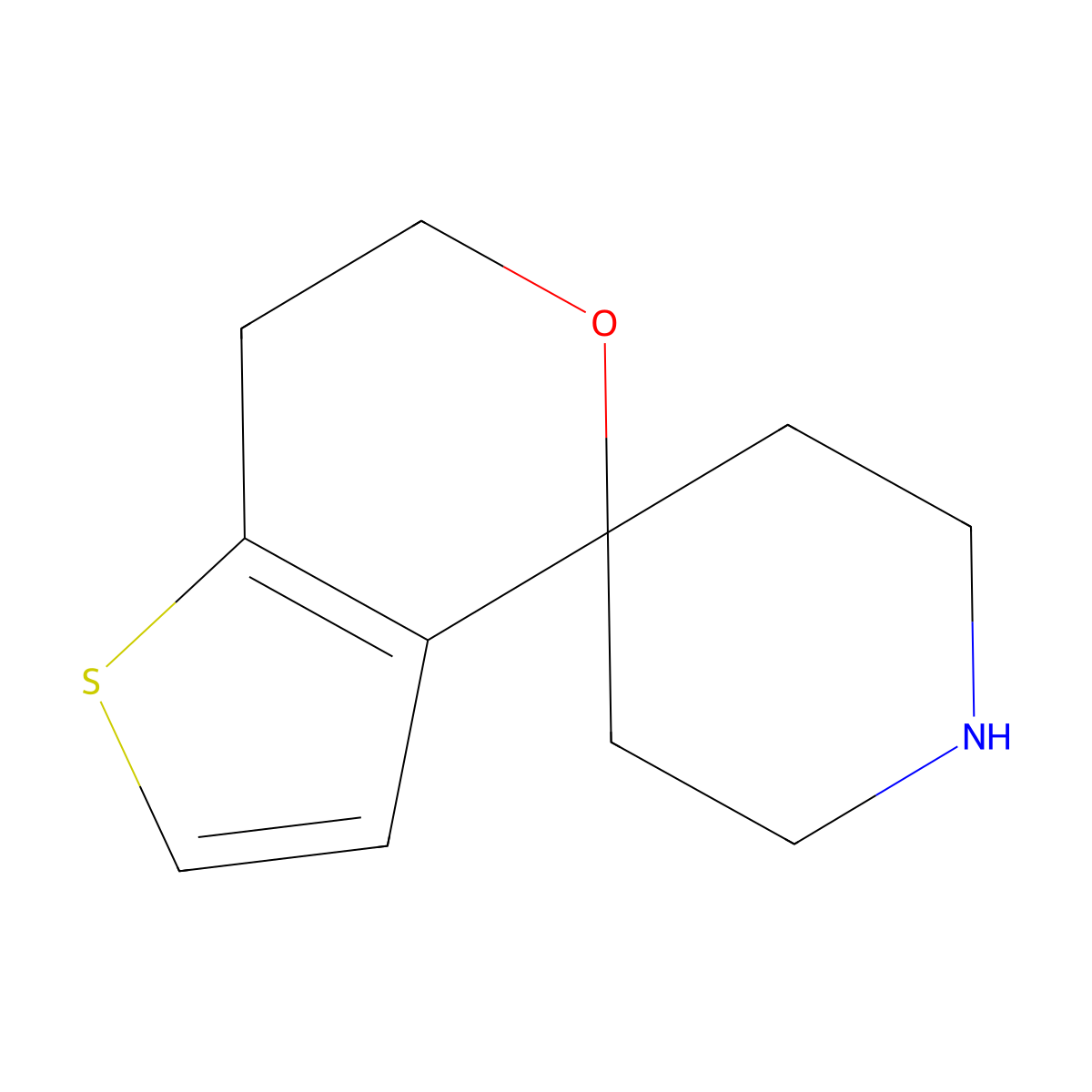 6',7'-Dihydrospiro[piperidine-4,4'-thieno[3,2-c]pyran] molecular structure, CAS 1310425-71-8