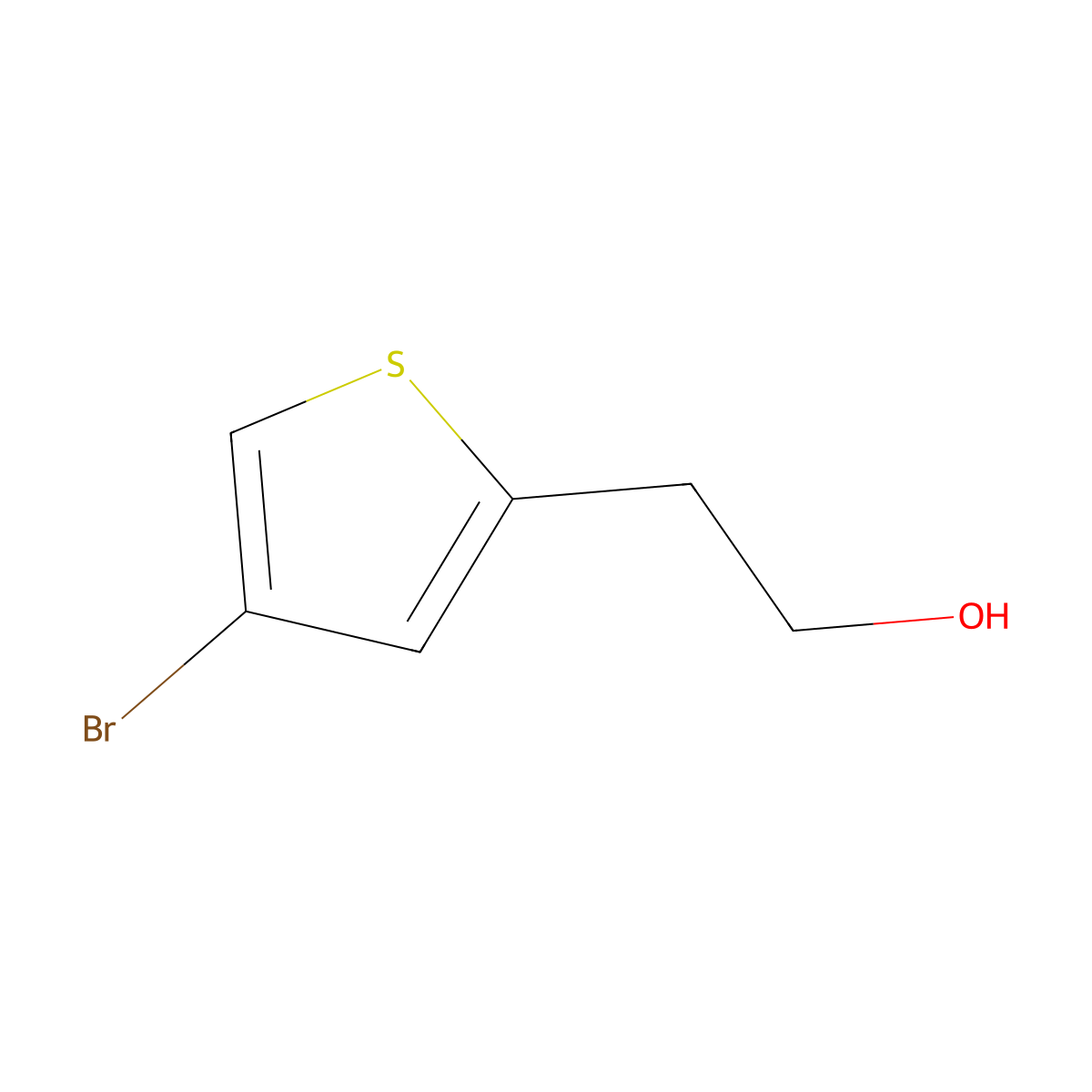 2-(4-Bromothiophen-2-yl)ethan-1-ol molecular structure, CAS 1310427-46-3