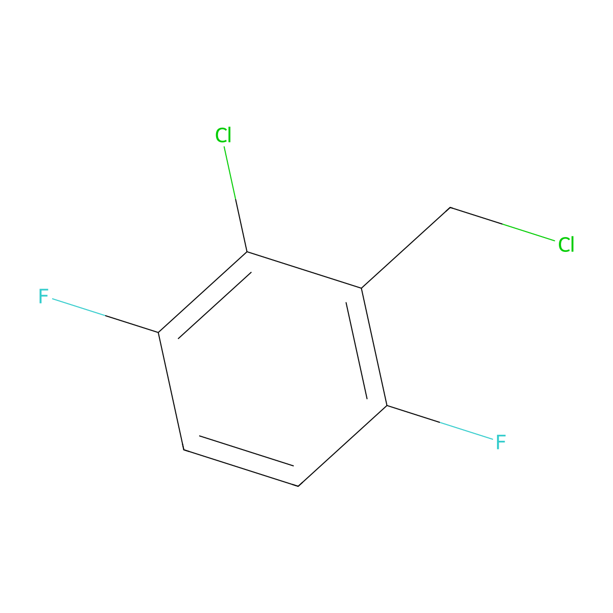 2-Chloro-3-(chloromethyl)-1,4-difluorobenzene molecular structure, CAS 1310430-21-7