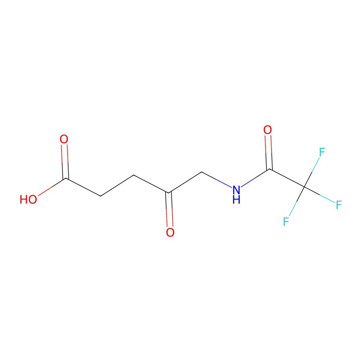 4-Oxo-5-(trifluoroacetamido)pentanoic acid molecular structure, CAS 1310450-98-6