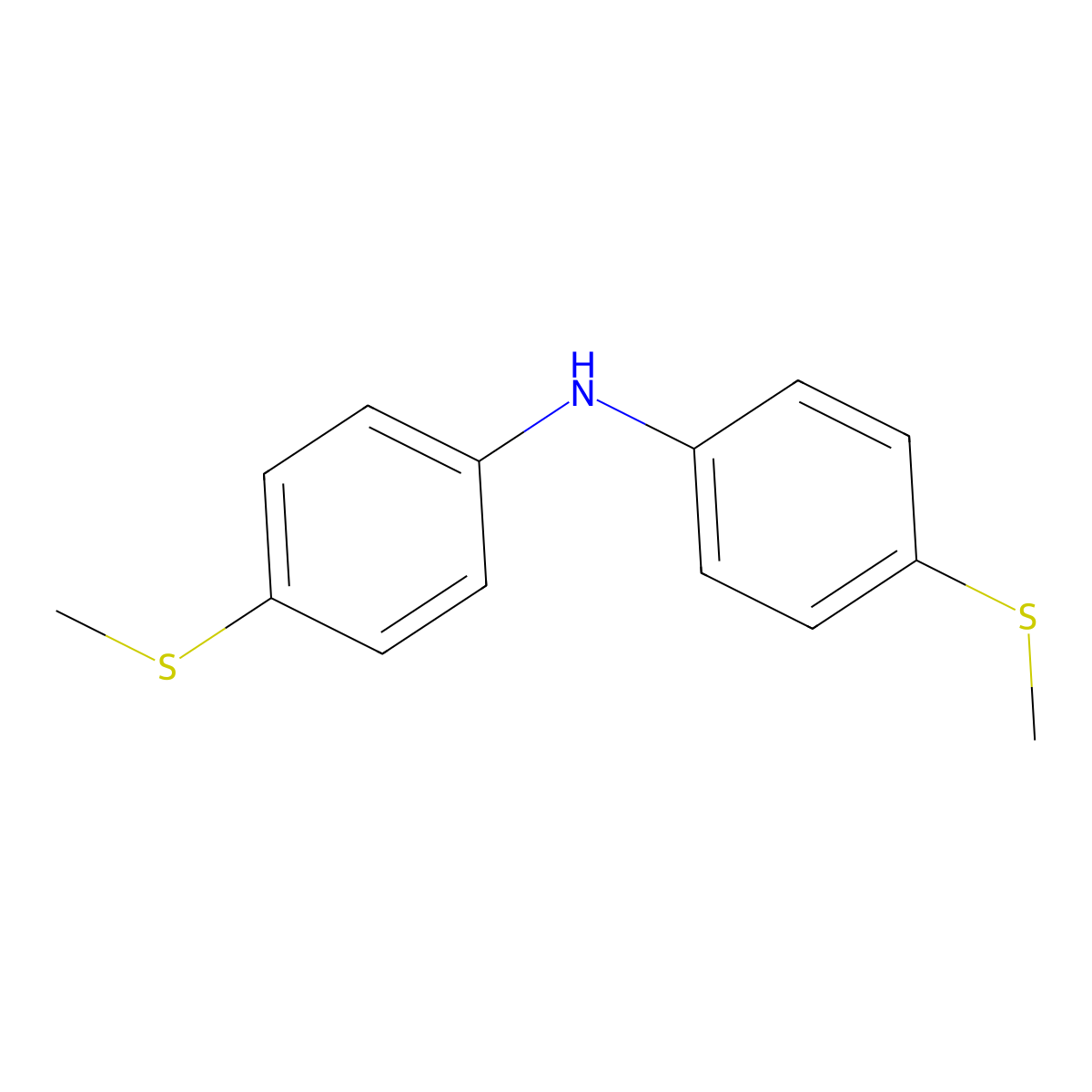 Bis(4-(methylthio)phenyl)amine molecular structure, CAS 1310458-10-6