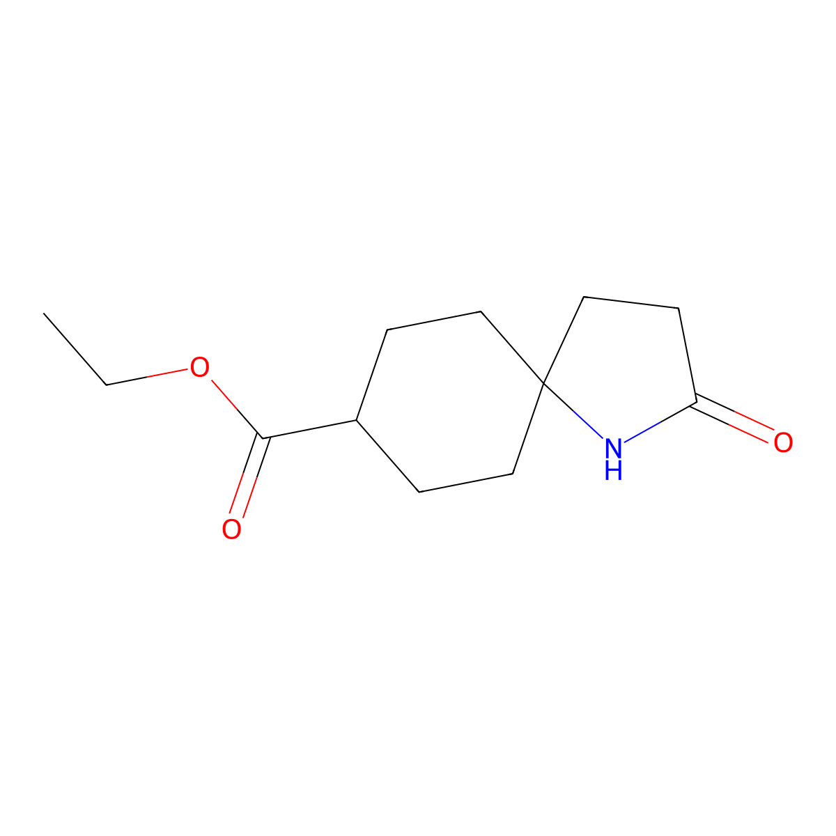 Ethyl 2-oxo-1-azaspiro[4.5]decane-8-carboxylate molecular structure, CAS 1310478-81-9