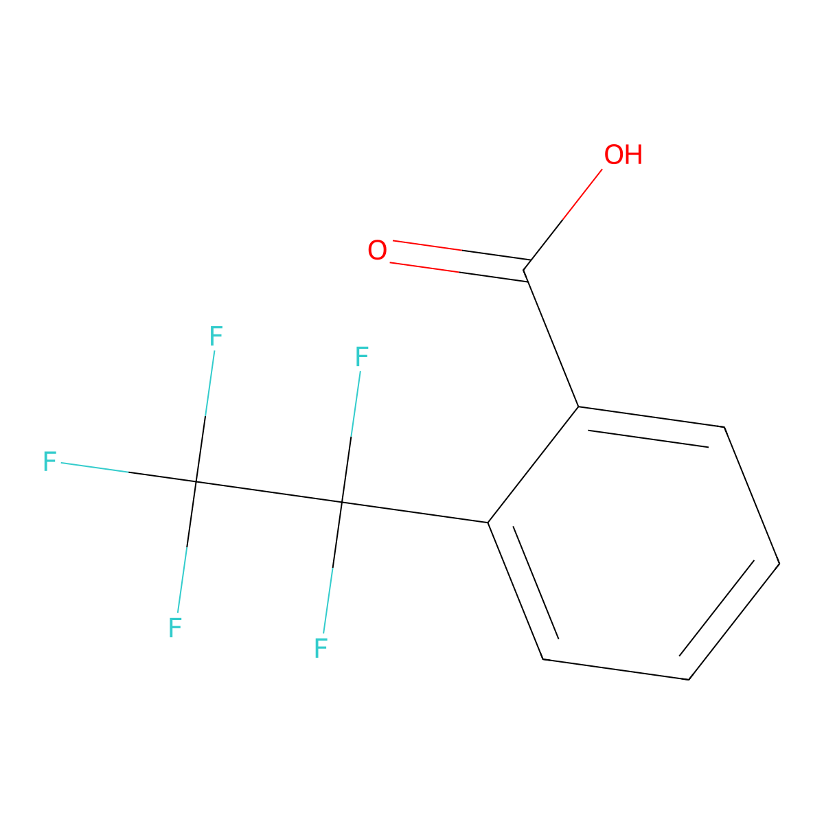 2-(Pentafluoroethyl)benzoic acid molecular structure, CAS 1310492-24-0