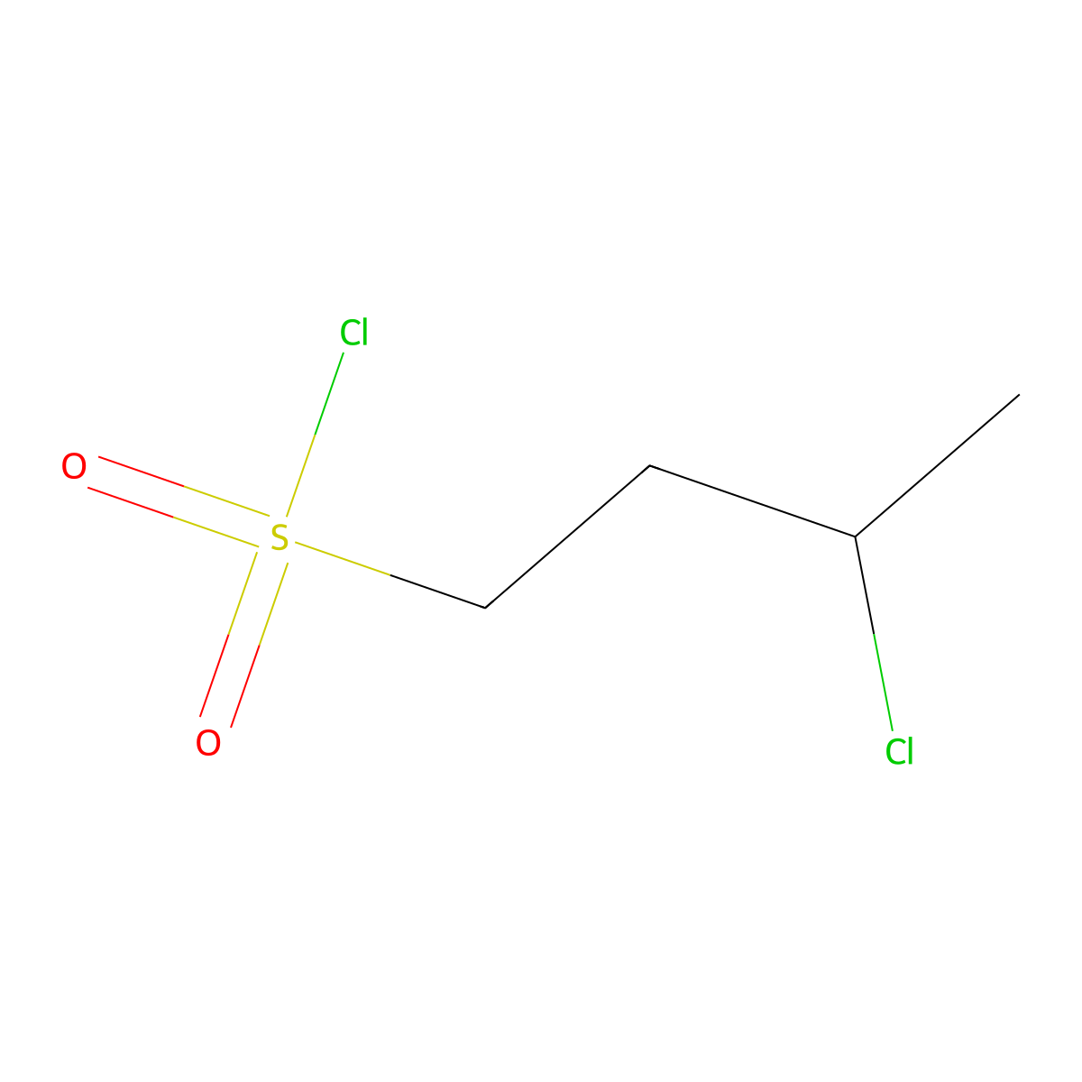 3-Chlorobutane-1-sulfonyl chloride molecular structure, CAS 13105-16-3