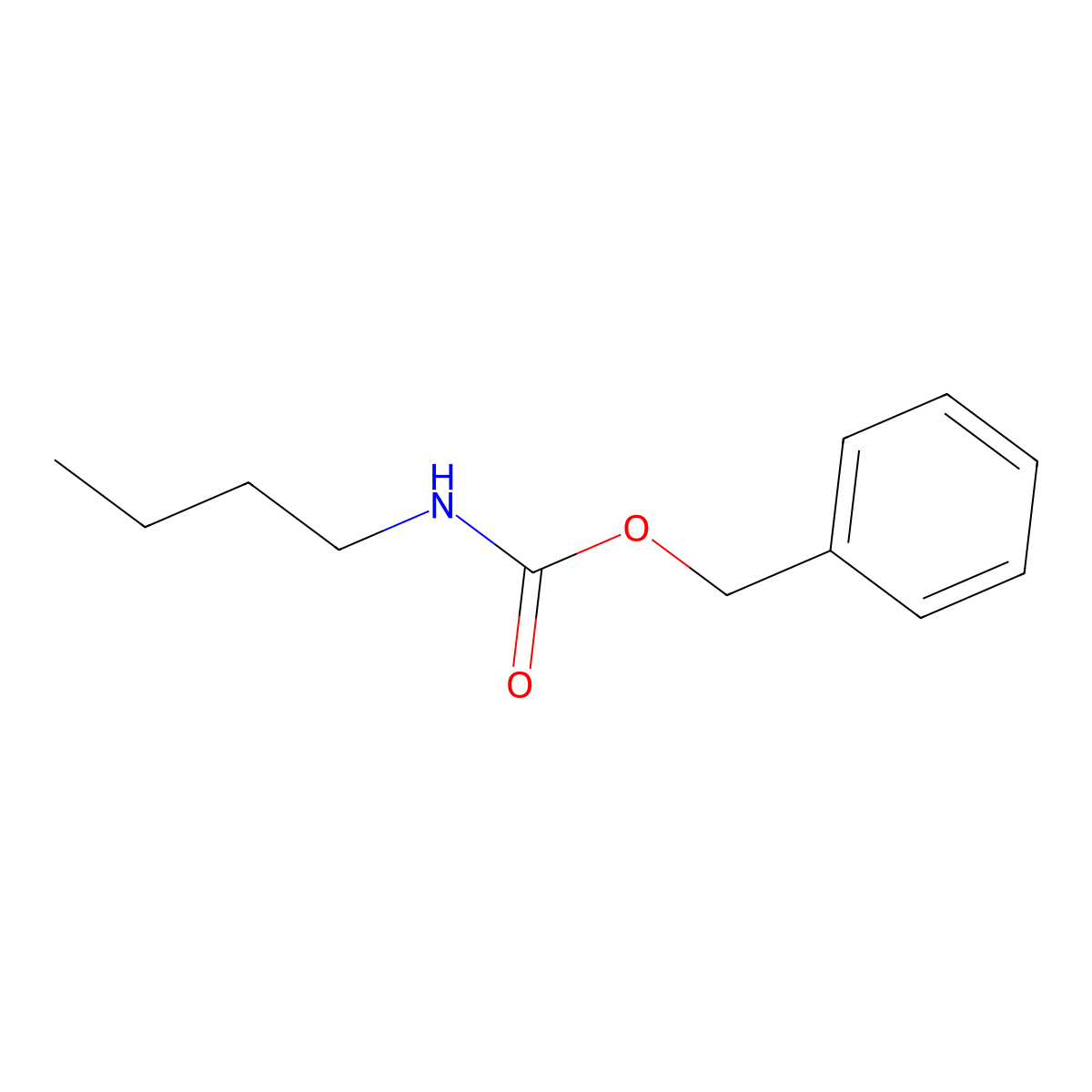 Benzyl N-butylcarbamate molecular structure, CAS 13105-53-8