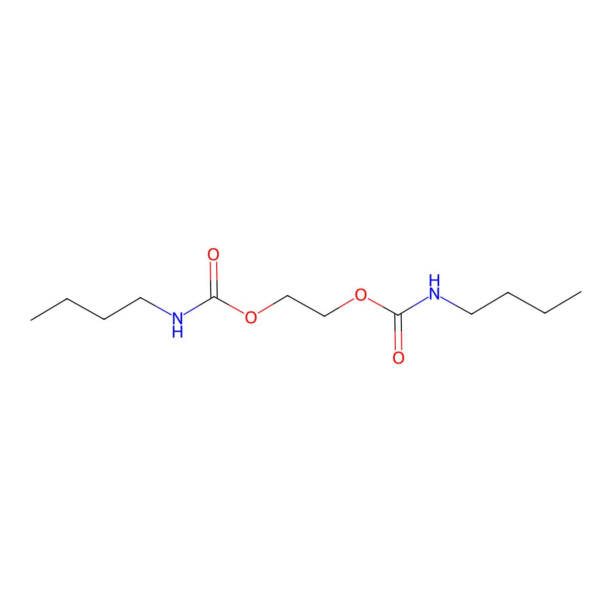 Carbamic acid, butyl-, 1,2-ethanediyl ester molecular structure, CAS 13105-55-0