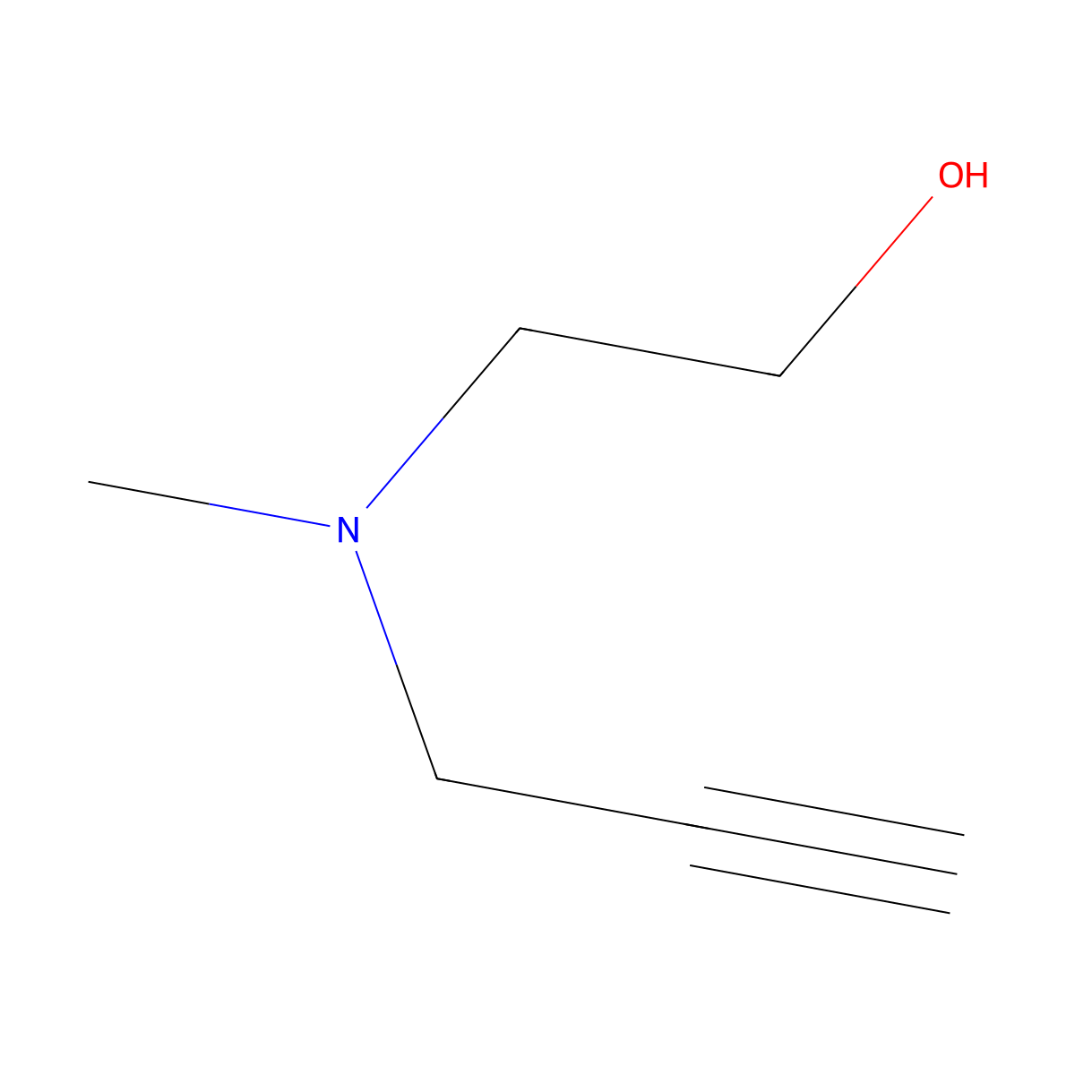 2-[Methyl(prop-2-yn-1-yl)amino]ethan-1-ol molecular structure, CAS 13105-72-1