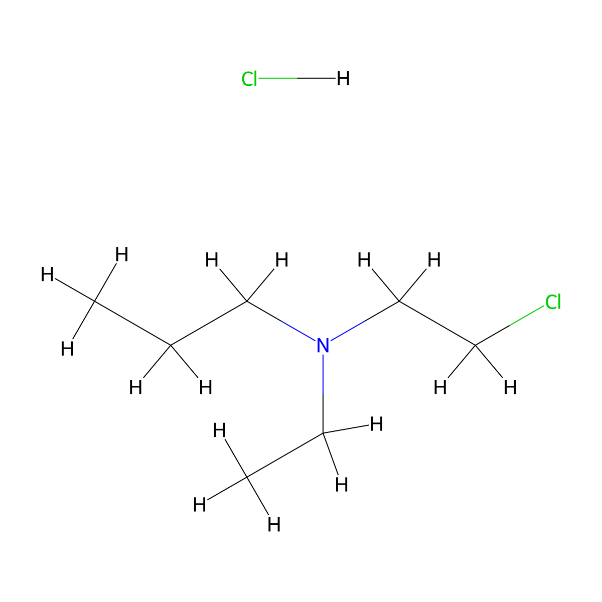 Propylamine, N-(2-chloroethyl)-N-ethyl-, hydrochloride molecular structure, CAS 13105-93-6