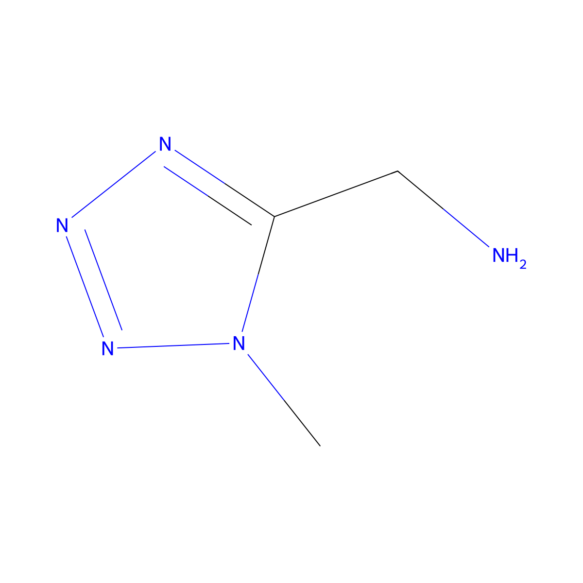 (1-Methyl-1h-tetrazol-5-yl)methanamine molecular structure, CAS 131052-36-3