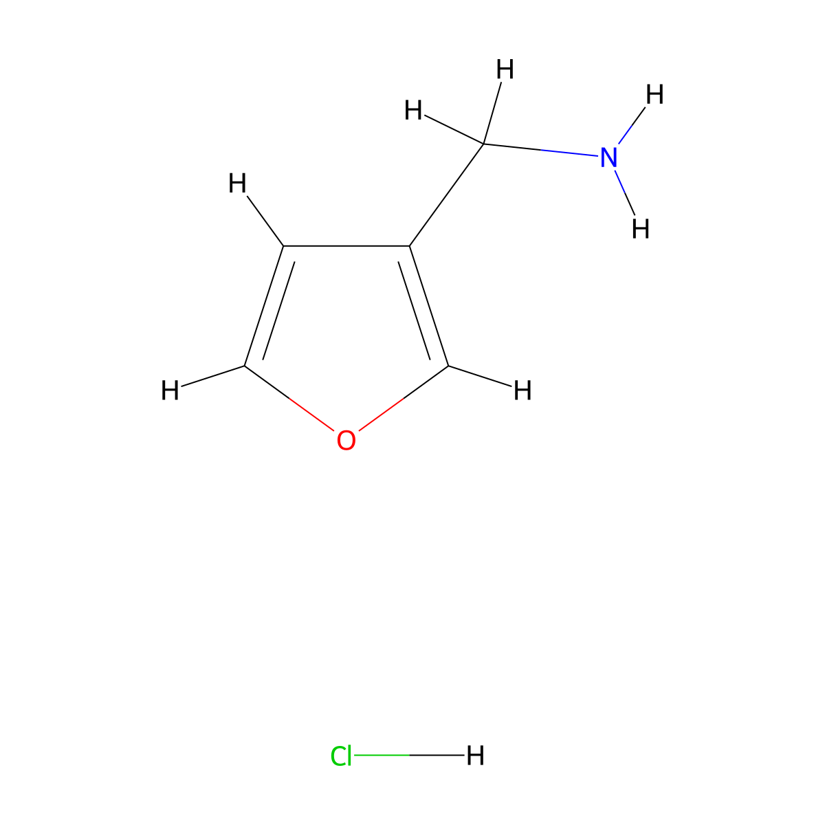 1-(Furan-3-yl)methanamine hydrochloride molecular structure, CAS 131052-43-2
