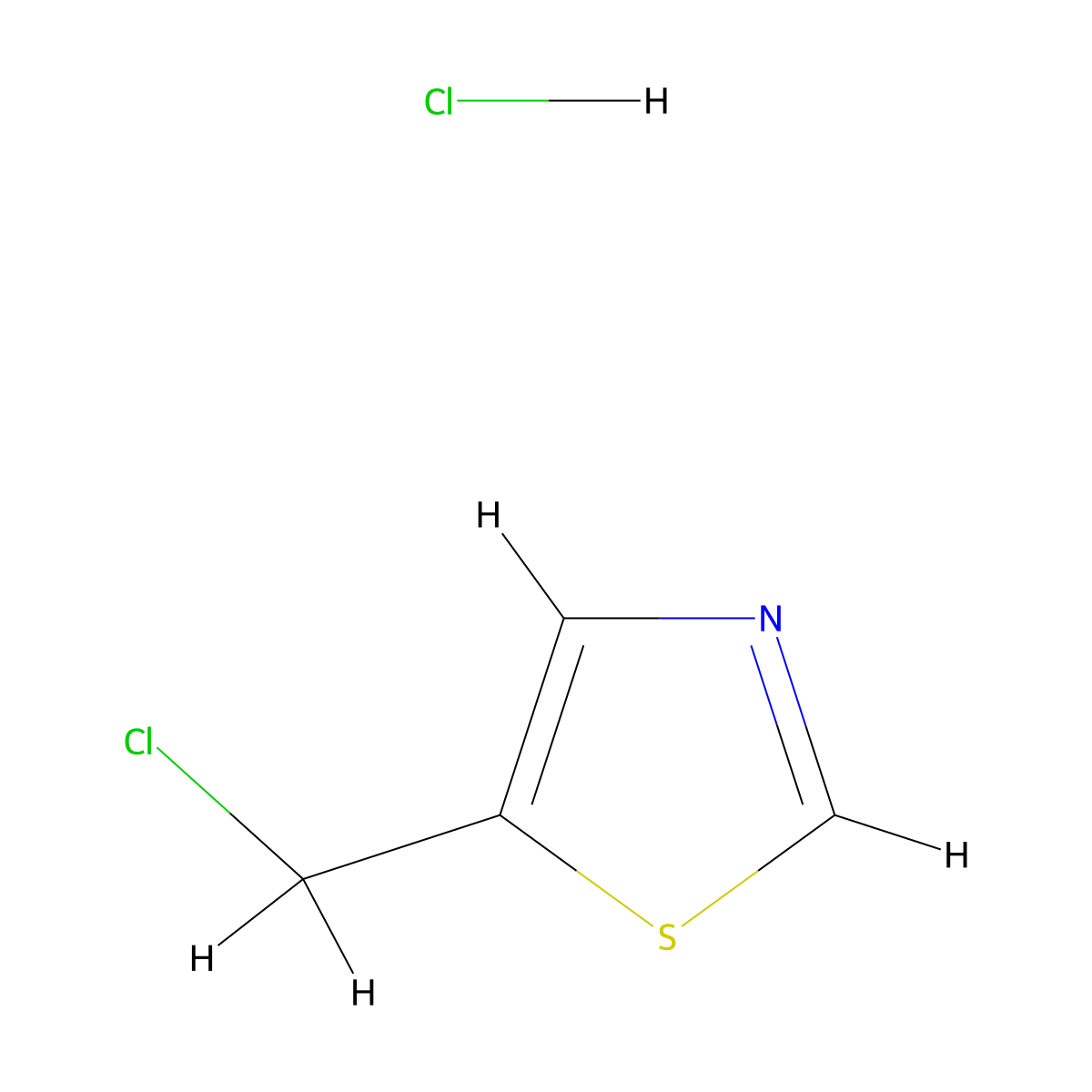 5-(Chloromethyl)-1,3-thiazole hydrochloride molecular structure, CAS 131052-44-3