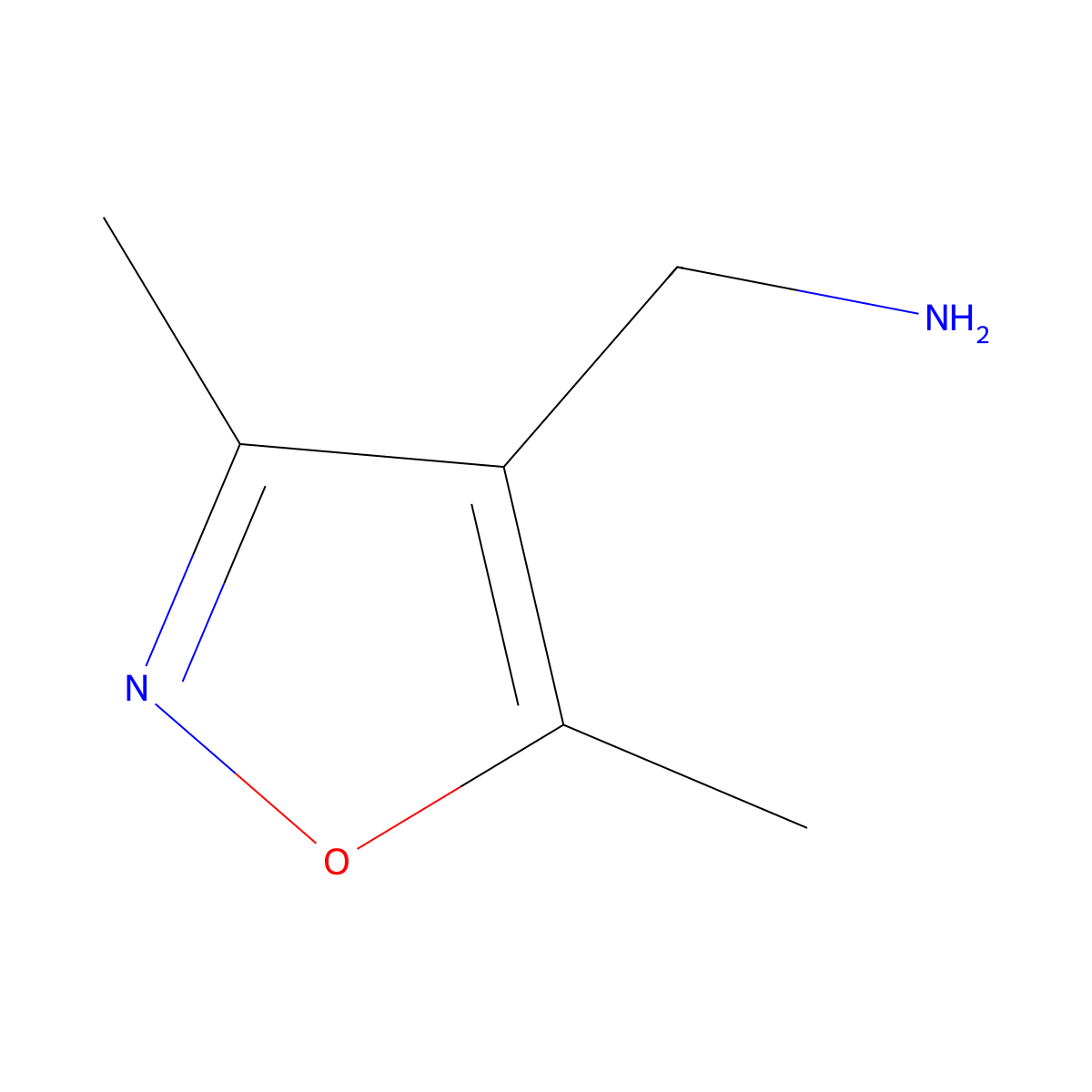 (Dimethyl-1,2-oxazol-4-yl)methanamine molecular structure, CAS 131052-47-6