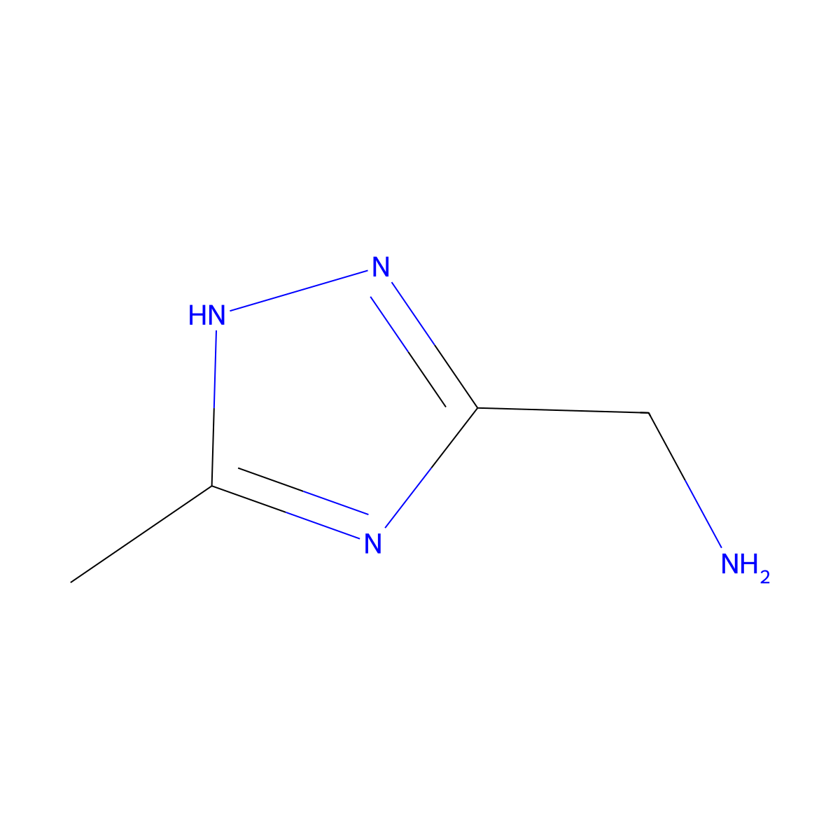 1-(5-Methyl-1H-1,2,4-triazol-3-yl)methanamine molecular structure, CAS 131052-49-8