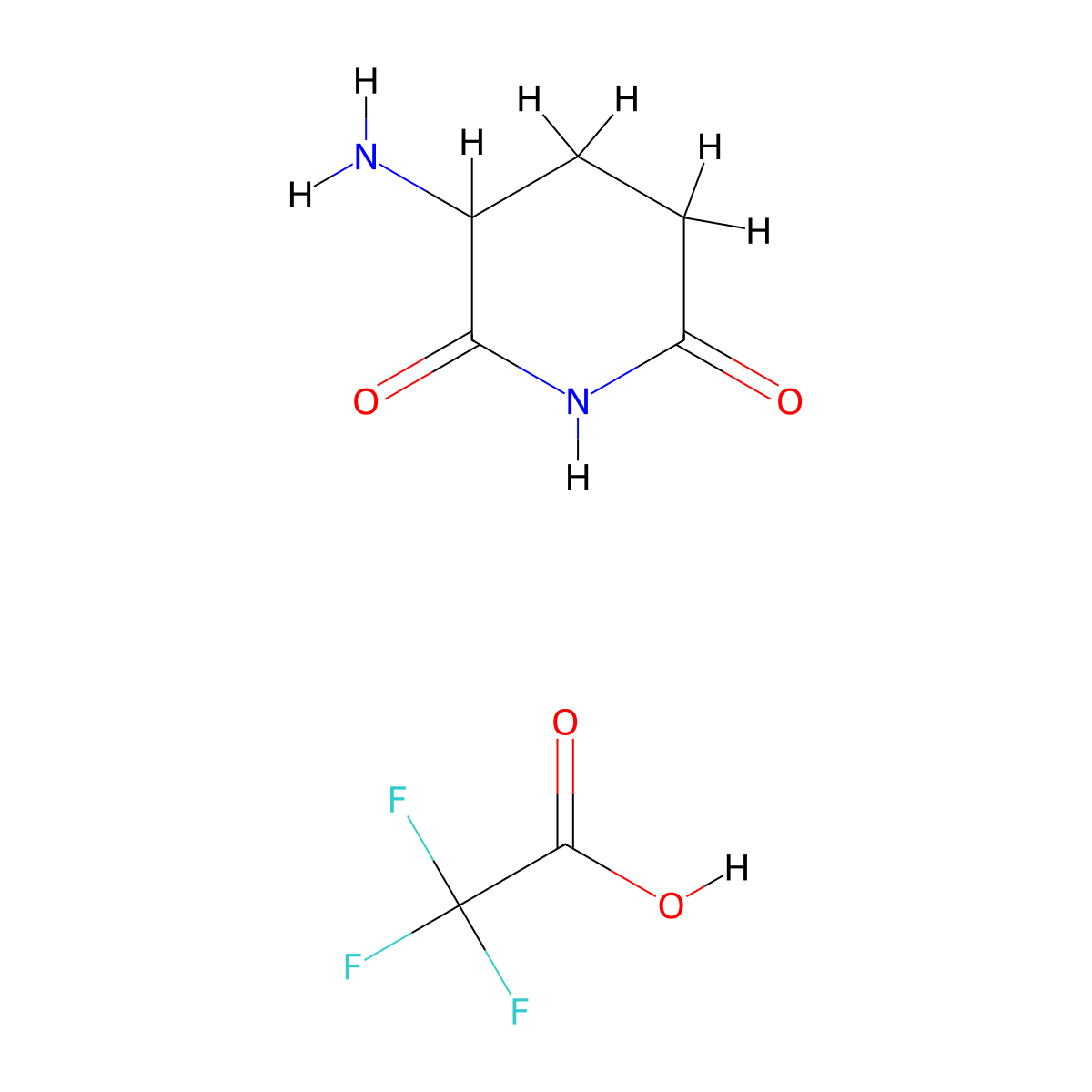Trifluoroacetic acid--3-aminopiperidine-2,6-dione (1/1) molecular structure, CAS 131052-72-7