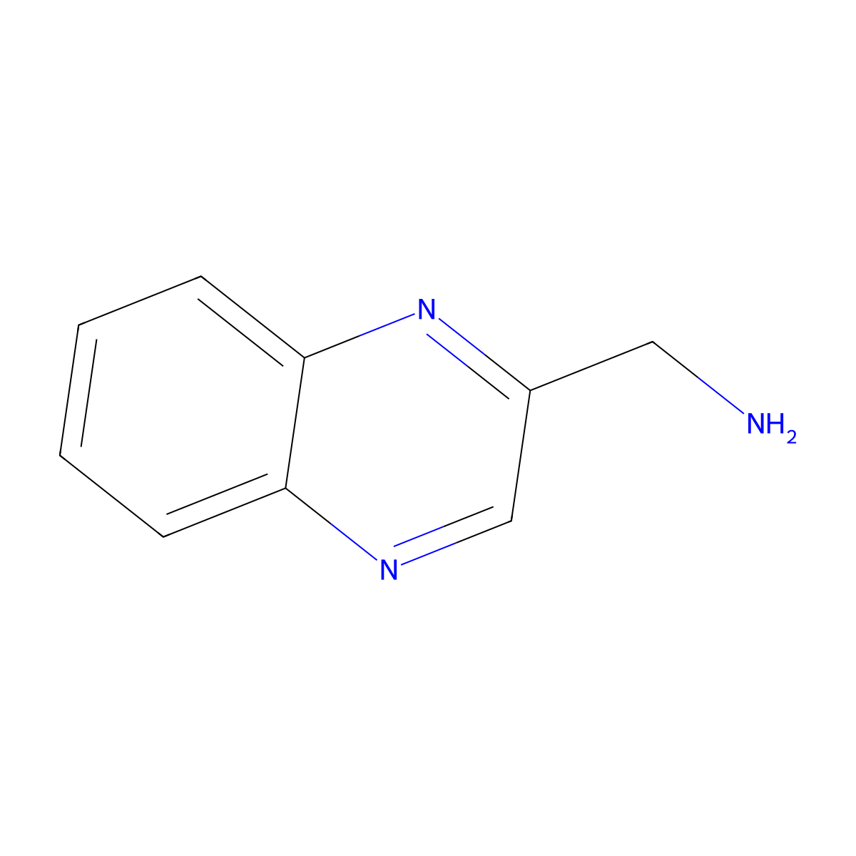 1-(Quinoxalin-2-yl)methanamine molecular structure, CAS 131052-78-3