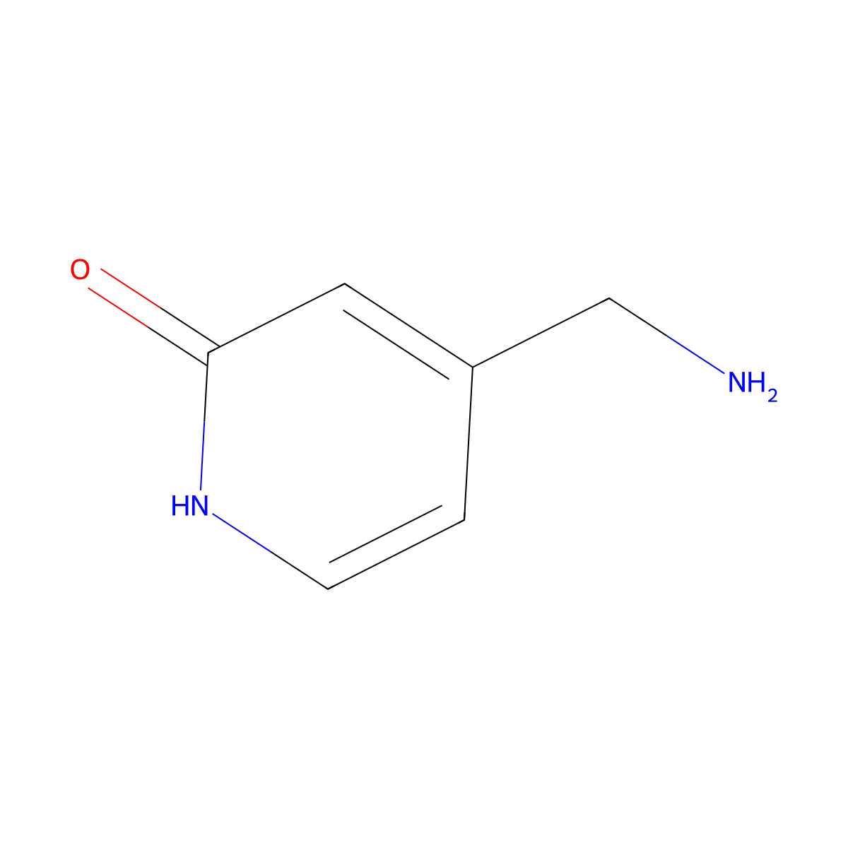 4-(Aminomethyl)pyridin-2(1H)-one molecular structure, CAS 131052-82-9