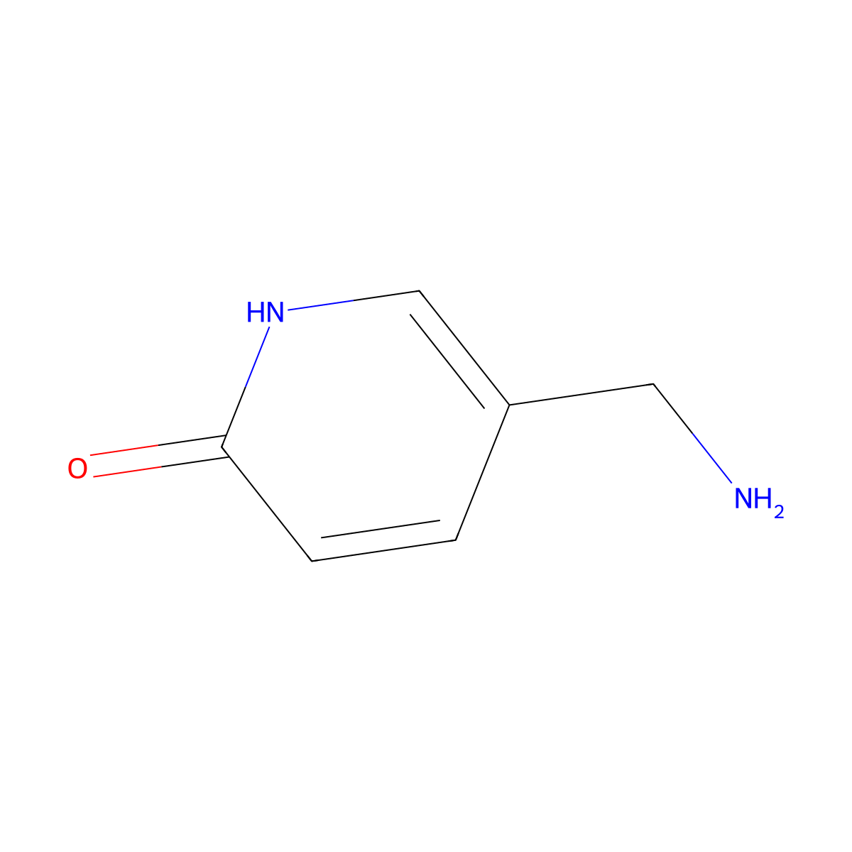 5-(Aminomethyl)pyridin-2(1H)-one molecular structure, CAS 131052-84-1