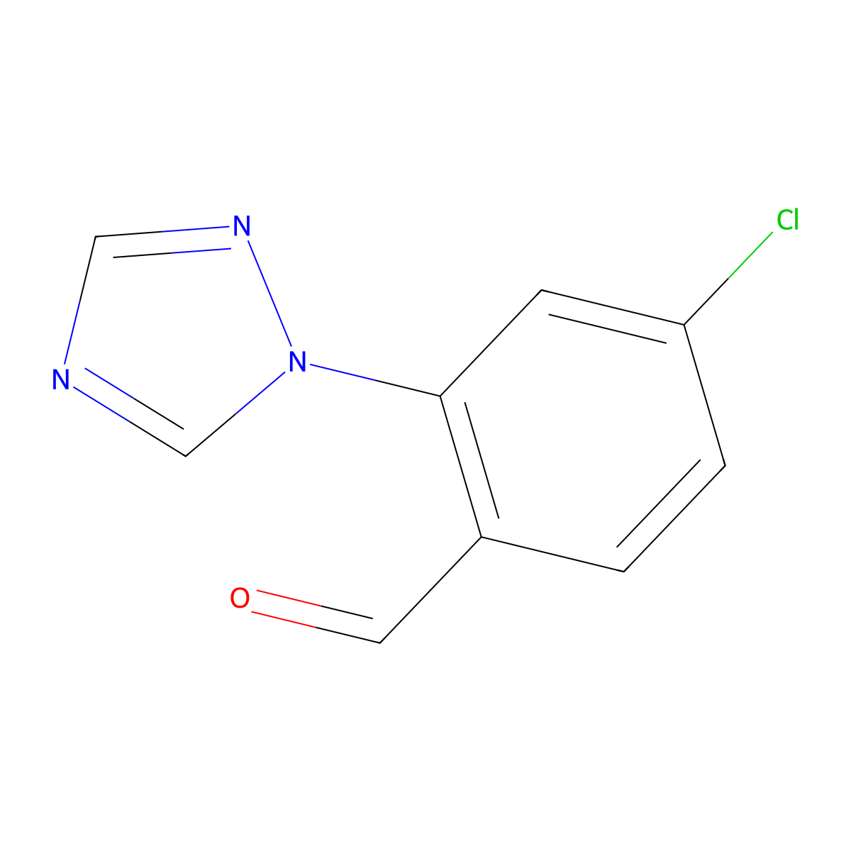 4-chloro-2-(1H-1,2,4-triazol-1-yl)benzaldehyde molecular structure, CAS 1310531-91-9