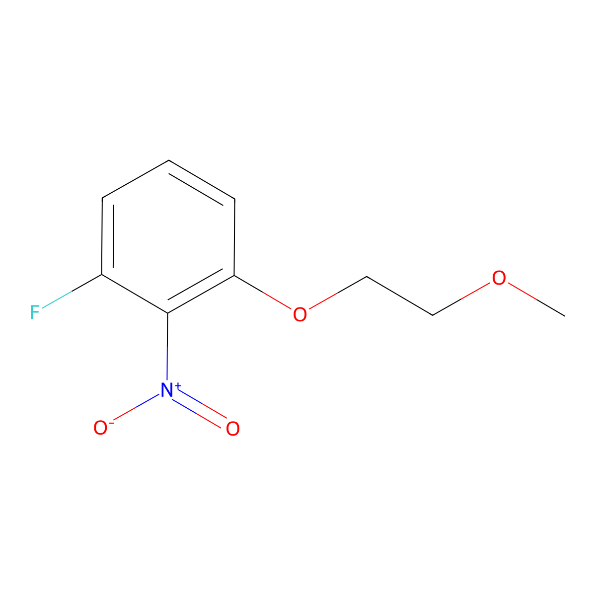 1-Fluoro-3-(2-methoxyethoxy)-2-nitrobenzene molecular structure, CAS 131055-85-1