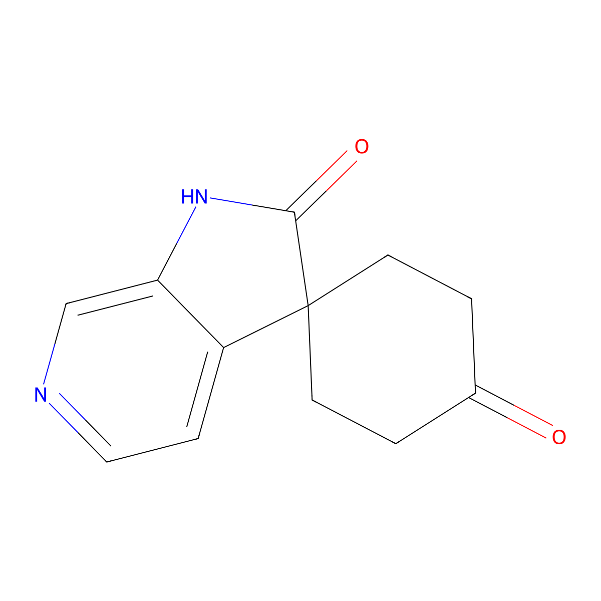 Spiro[cyclohexane-1,3'-pyrrolo[2,3-c]pyridine]-2',4(1'H)-dione molecular structure, CAS 1310555-79-3