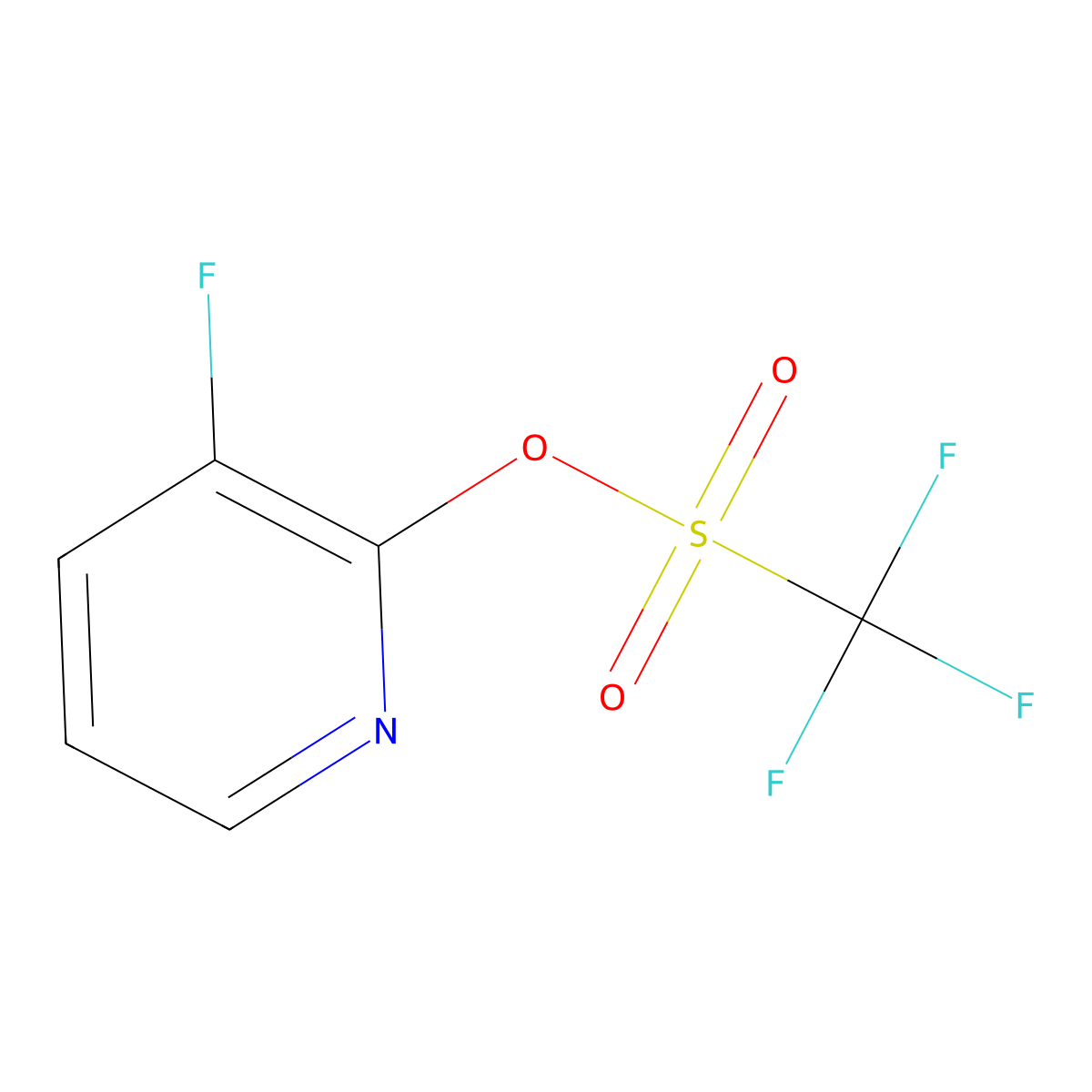 3-Fluoropyridin-2-yl trifluoromethanesulfonate molecular structure, CAS 1310559-92-2