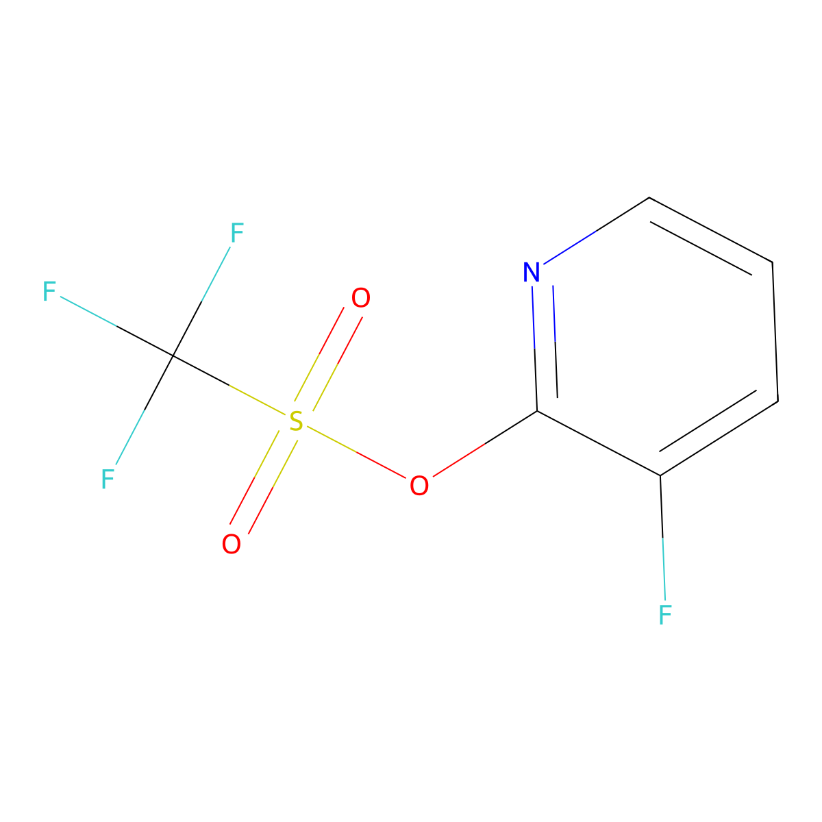 3-Fluoropyridin-2-yl trifluoromethanesulfonate molecular structure, CAS 1310559-92-2