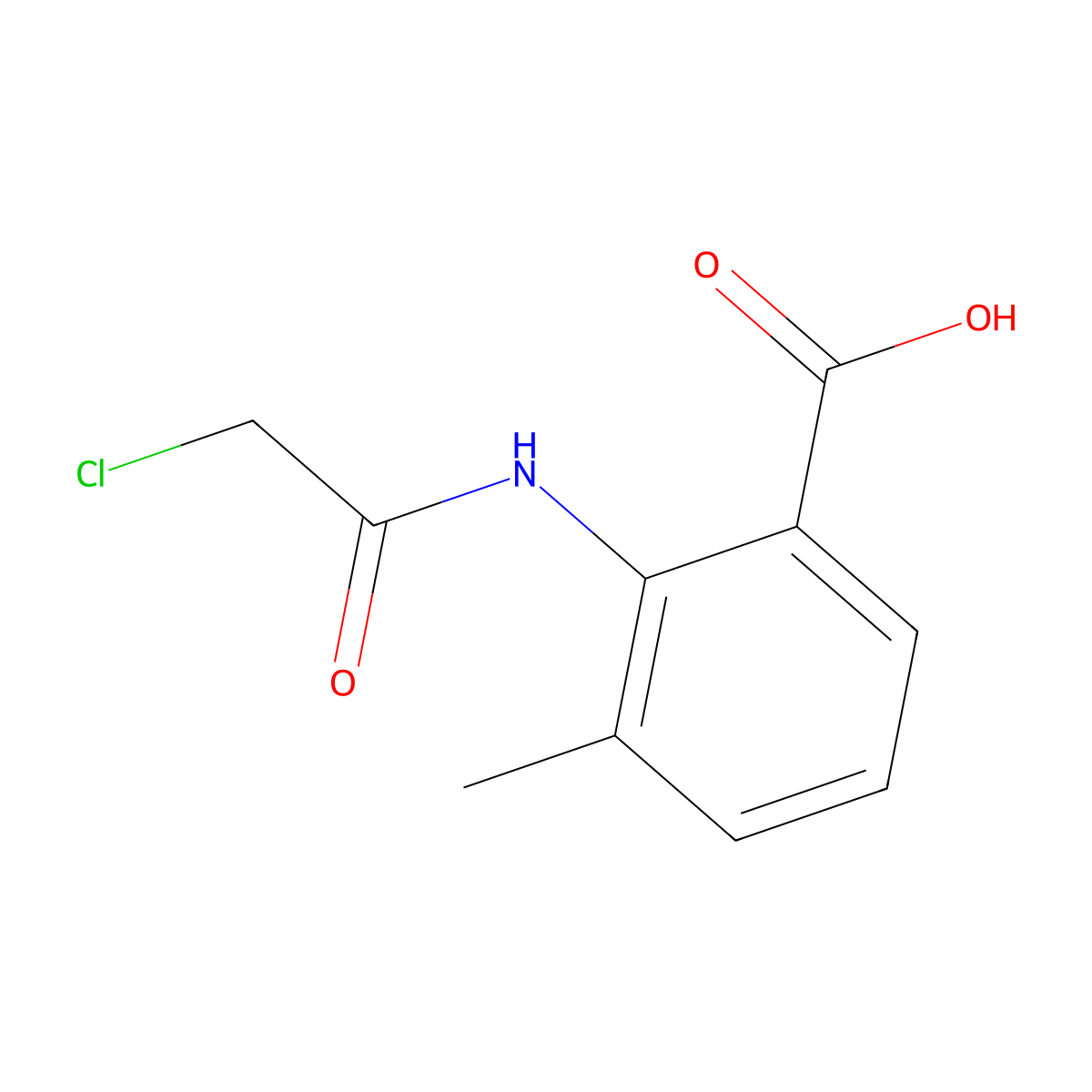 2-(2-Chloroacetamido)-3-methylbenzoic acid molecular structure, CAS 131058-31-6