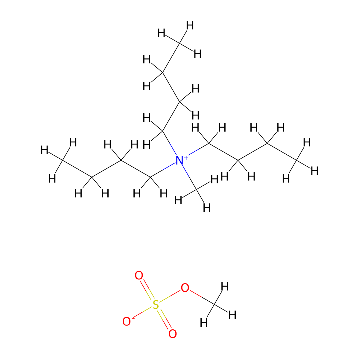 Tributylmethylammonium methyl sulfate molecular structure, CAS 13106-24-6