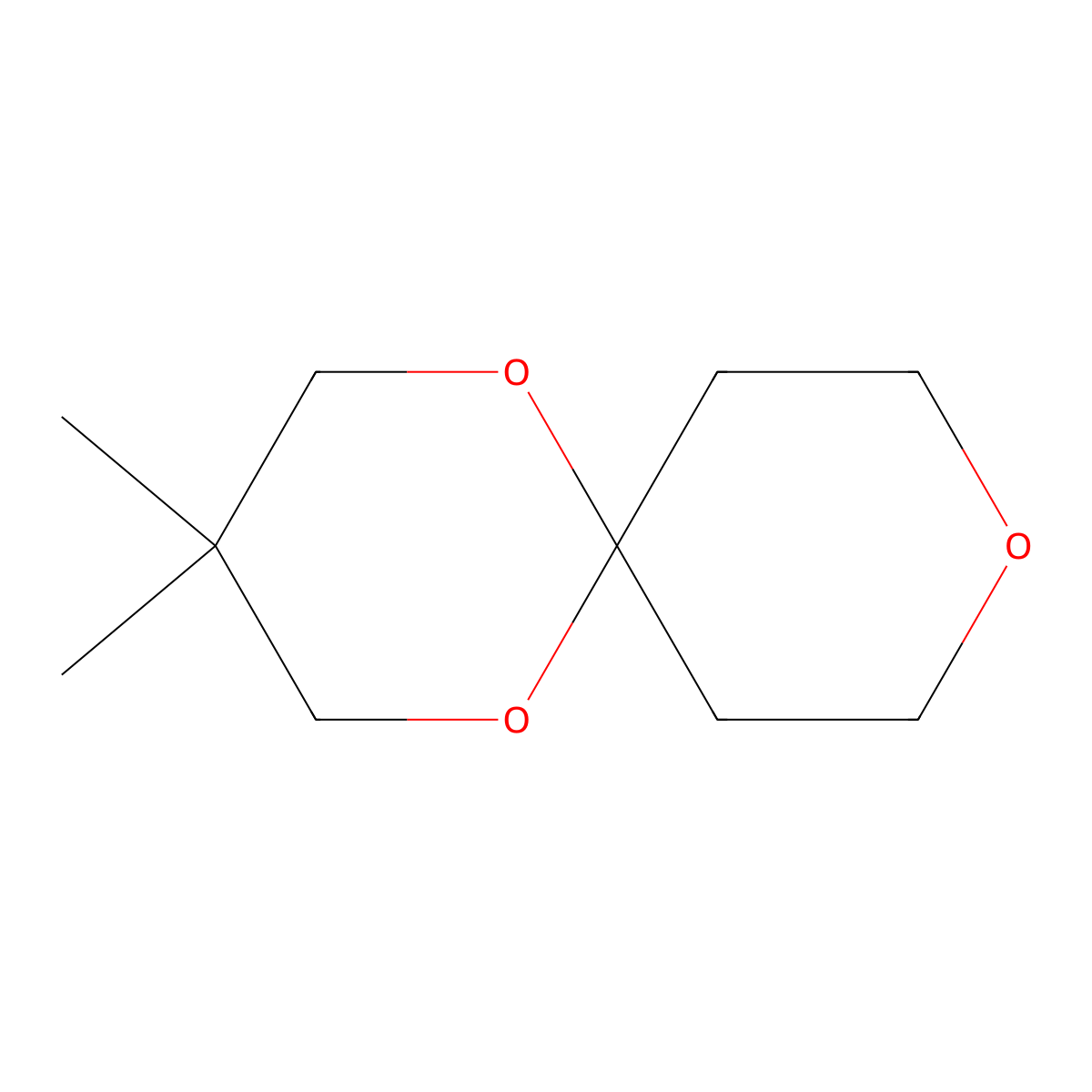 3,3-Dimethyl-1,5,9-trioxaspiro[5.5]undecane molecular structure, CAS 131067-46-4