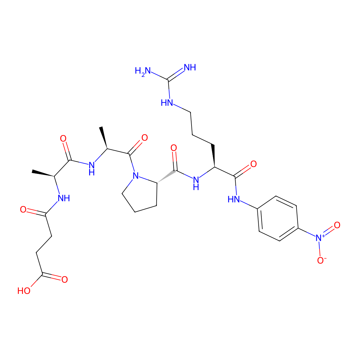 Suc-ala-ala-pro-arg-pna molecular structure, CAS 131068-47-8