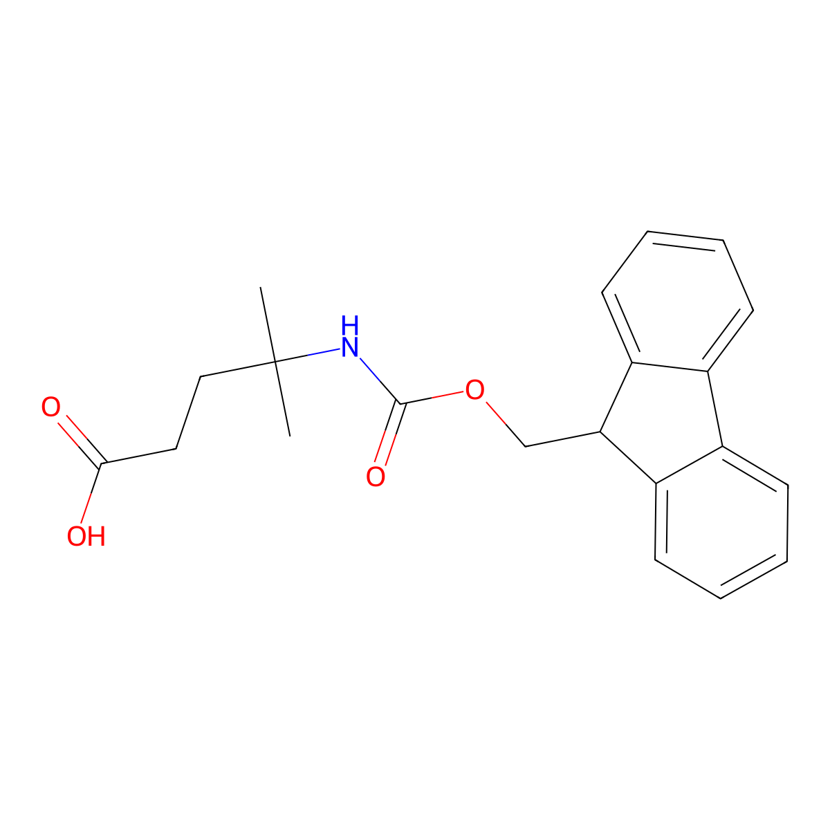 4-([(9H-Fluoren-9-ylmethoxy)carbonyl]amino)-4-methylpentanoic acid molecular structure, CAS 1310680-22-8