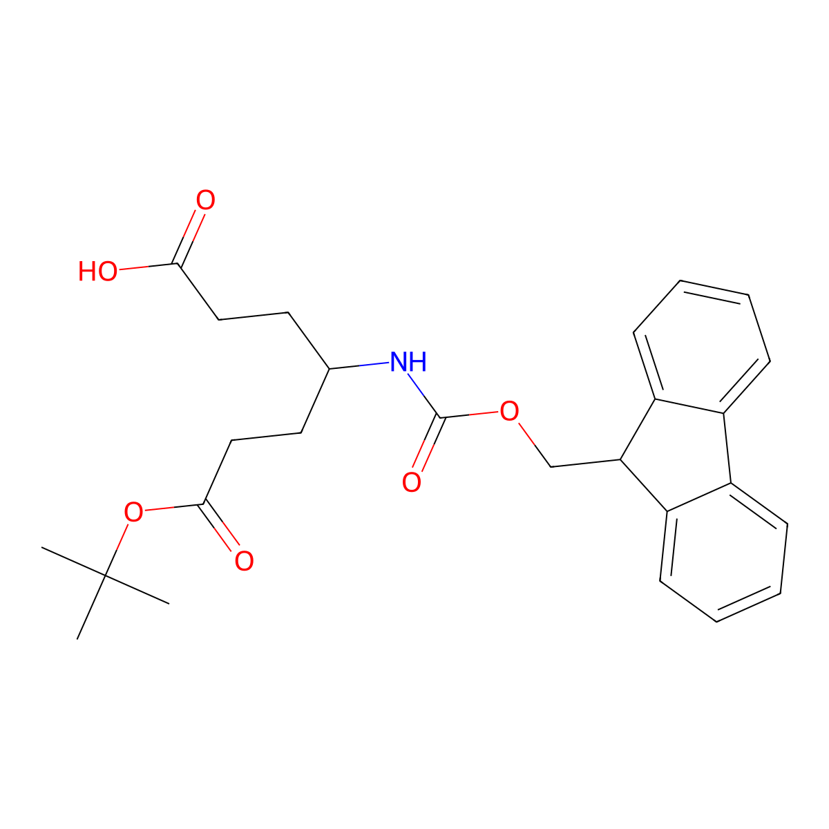 (R)-4-((((9H-Fluoren-9-yl)methoxy)carbonyl)amino)-7-(tert-butoxy)-7-oxoheptanoic acid molecular structure, CAS 1310680-26-2
