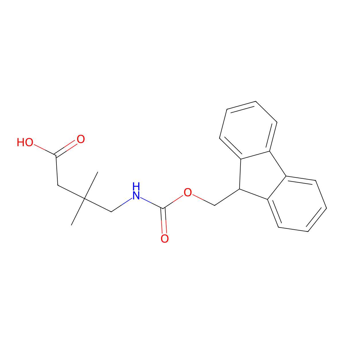 4-({[(9H-fluoren-9-yl)methoxy]carbonyl}amino)-3,3-dimethylbutanoic acid molecular structure, CAS 1310680-27-3