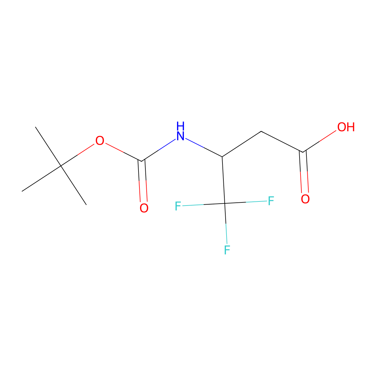 (R)-Boc-3-amino-4,4,4-trifluoro-butyric acid molecular structure, CAS 1310680-29-5