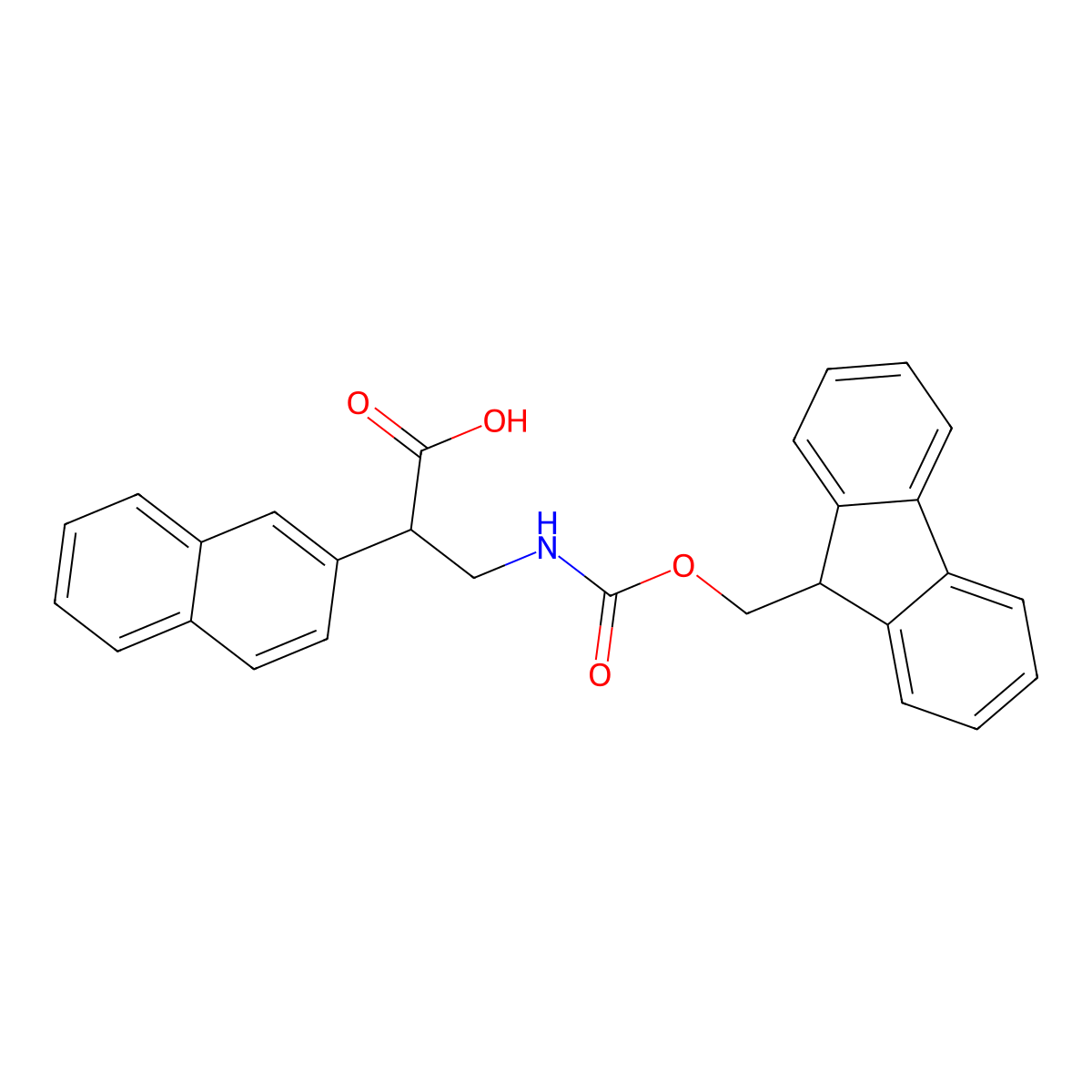 (R,S)-Fmoc-3-amino-2-(naphthalen-2-yl)-propionic acid molecular structure, CAS 1310680-30-8