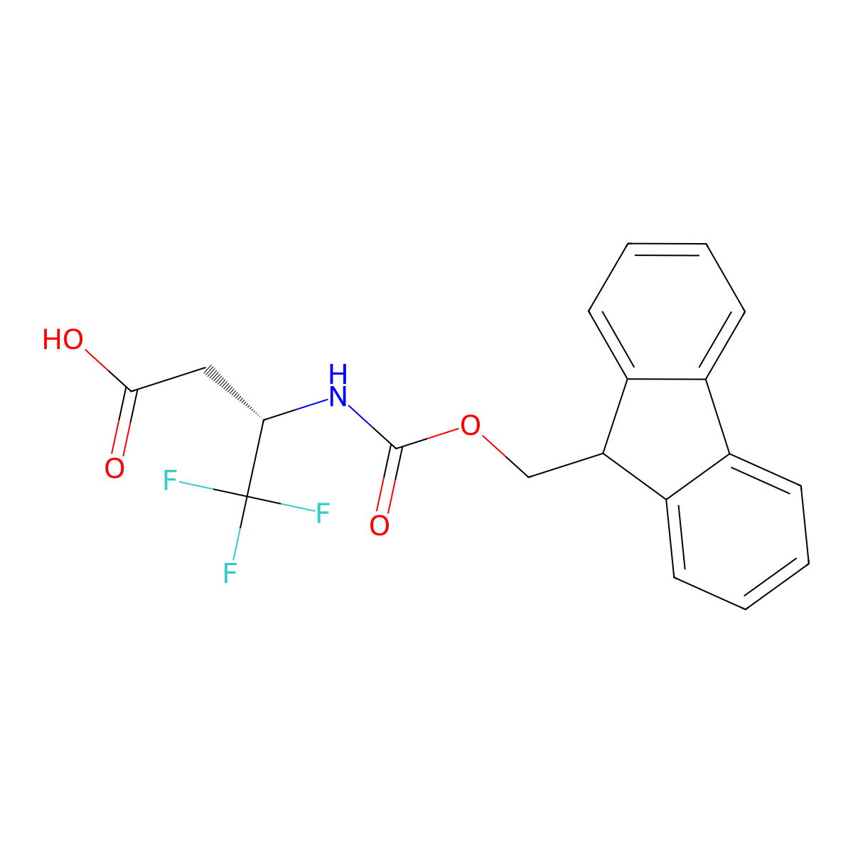 (S)-Fmoc-3-amino-4,4,4-trifluoro-butyric acid molecular structure, CAS 1310680-31-9