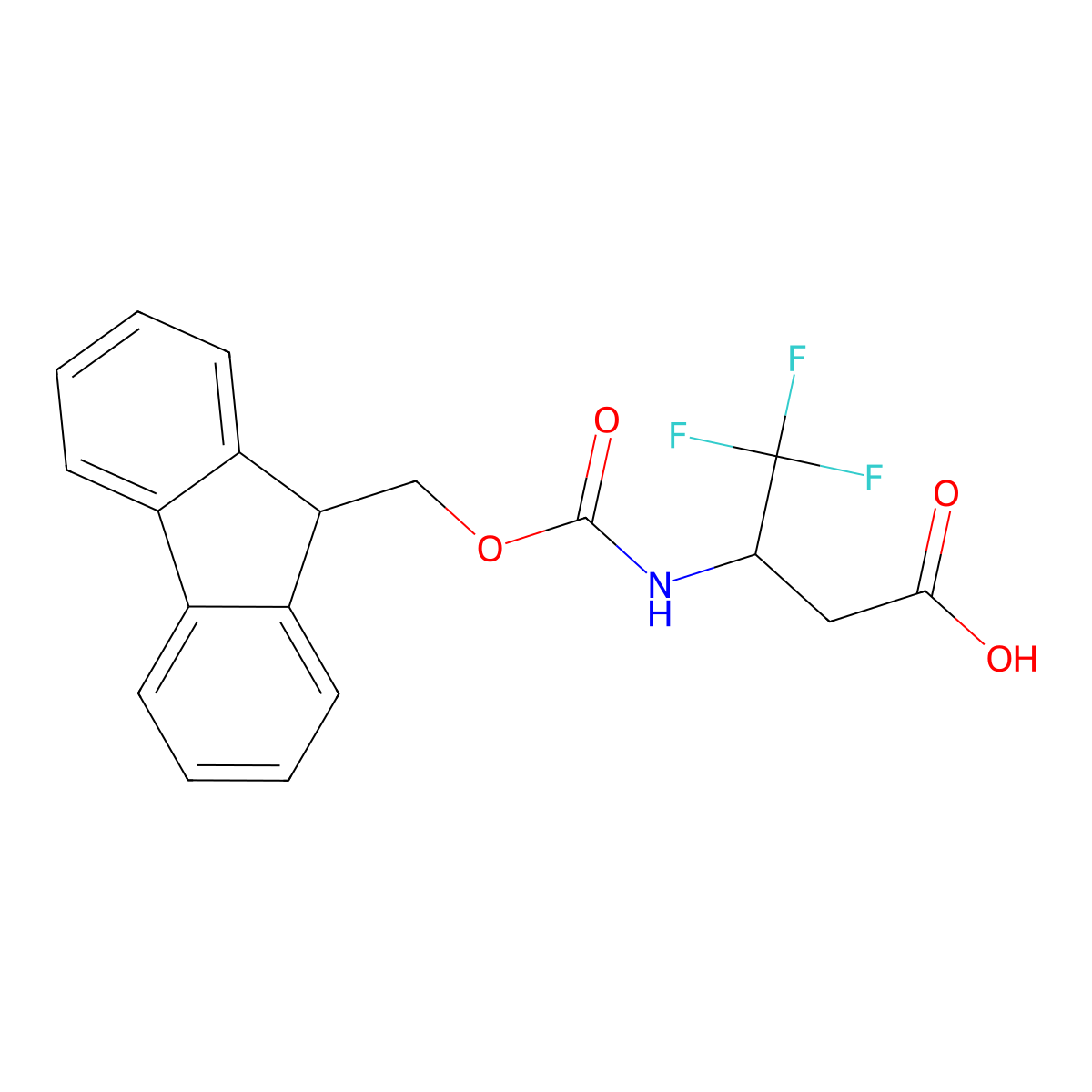(R)-Fmoc-3-amino-4,4,4-trifluoro-butyric acid molecular structure, CAS 1310680-34-2