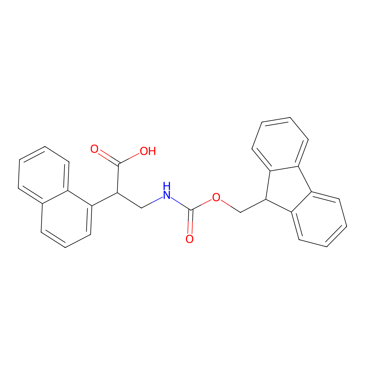 (R,S)-Fmoc-3-amino-2-(naphthalen-1-yl)-propionic acid molecular structure, CAS 1310680-37-5