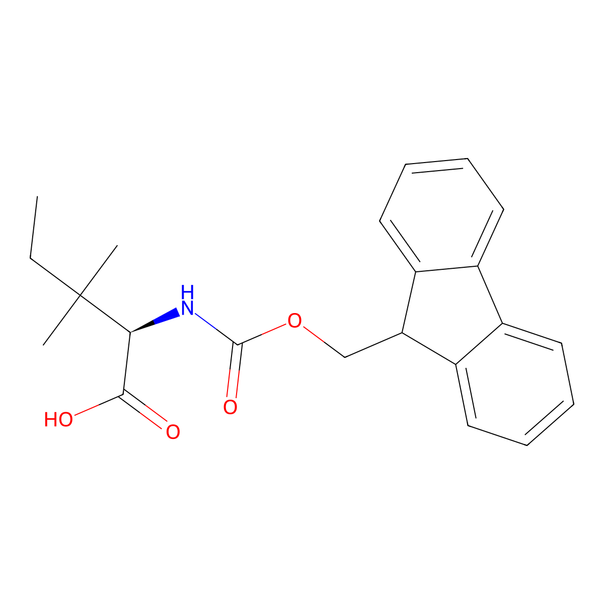 Fmoc-D-b-methylisoleucine molecular structure, CAS 1310680-40-0