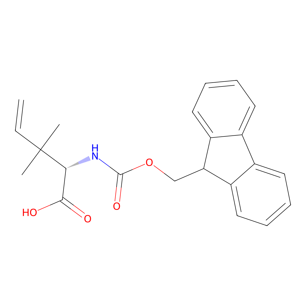 (S)-Fmoc-2-amino-3,3-dimethyl-pent-4-enoic acid molecular structure, CAS 1310680-41-1