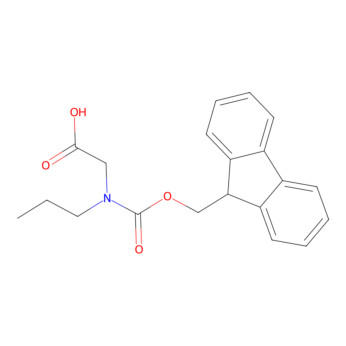 Fmoc-N-(propyl)-glycine molecular structure, CAS 1310680-42-2