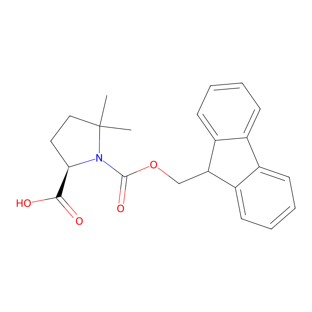 (R)-Fmoc-dmp molecular structure, CAS 1310680-45-5