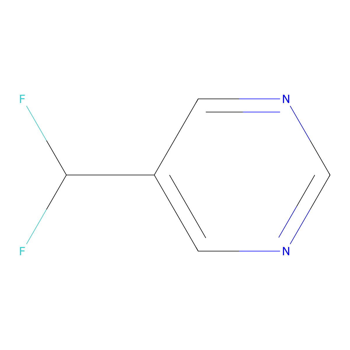 5-(Difluoromethyl)pyrimidine molecular structure, CAS 1310684-94-6