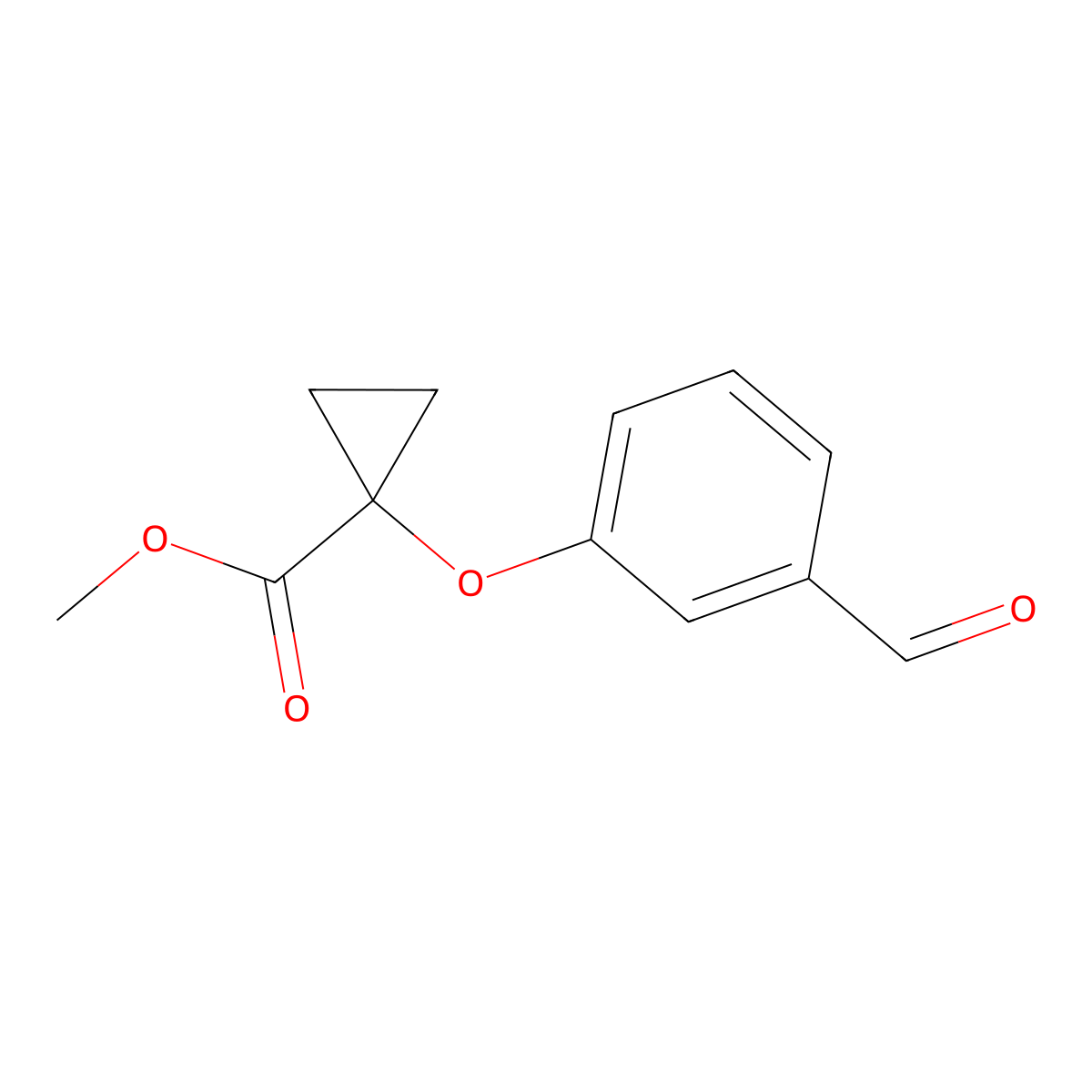 Methyl 1-(3-formylphenoxy)cyclopropanecarboxylate molecular structure, CAS 1310697-30-3