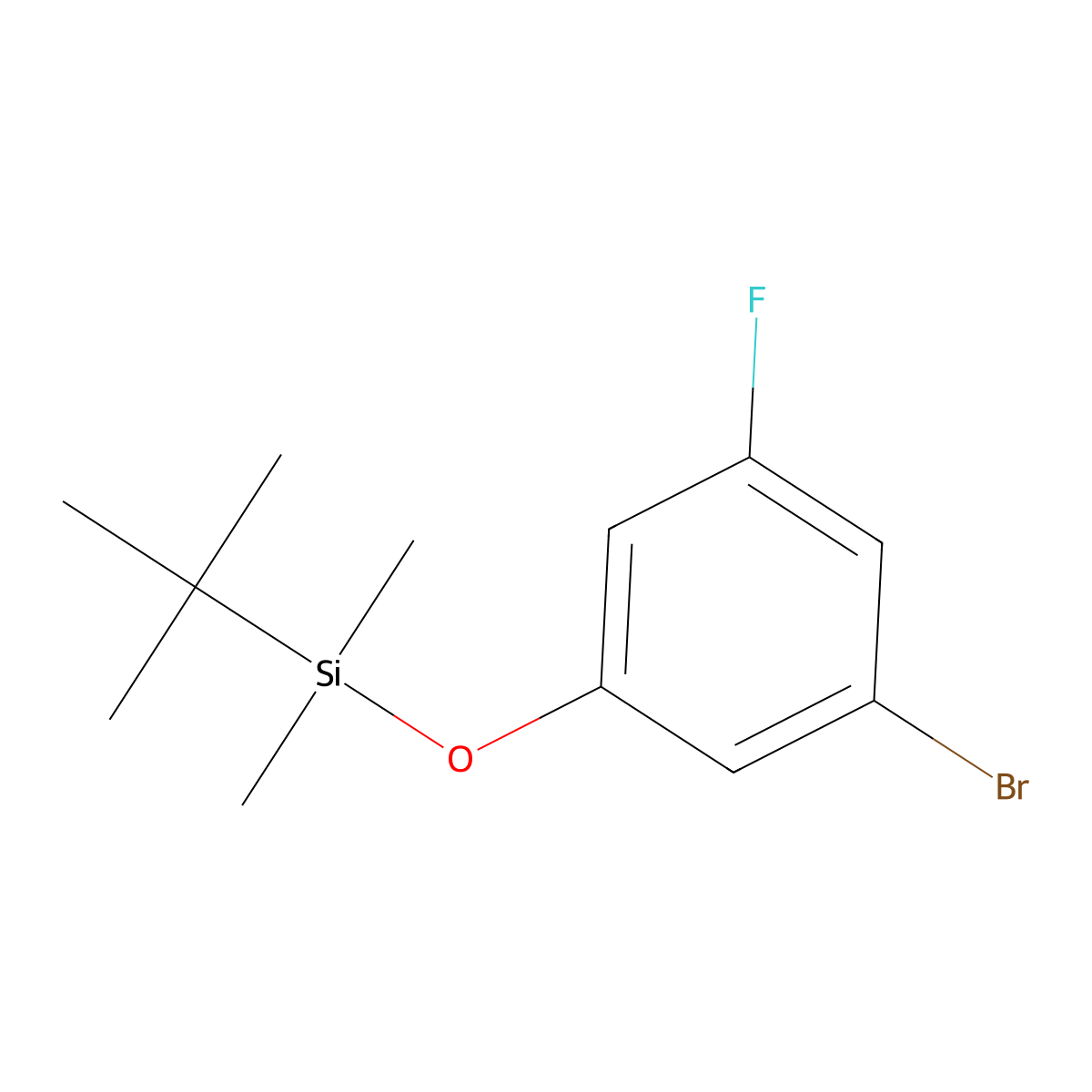 (3-Bromo-5-fluorophenoxy)(tert-butyl)dimethylsilane molecular structure, CAS 1310697-89-2